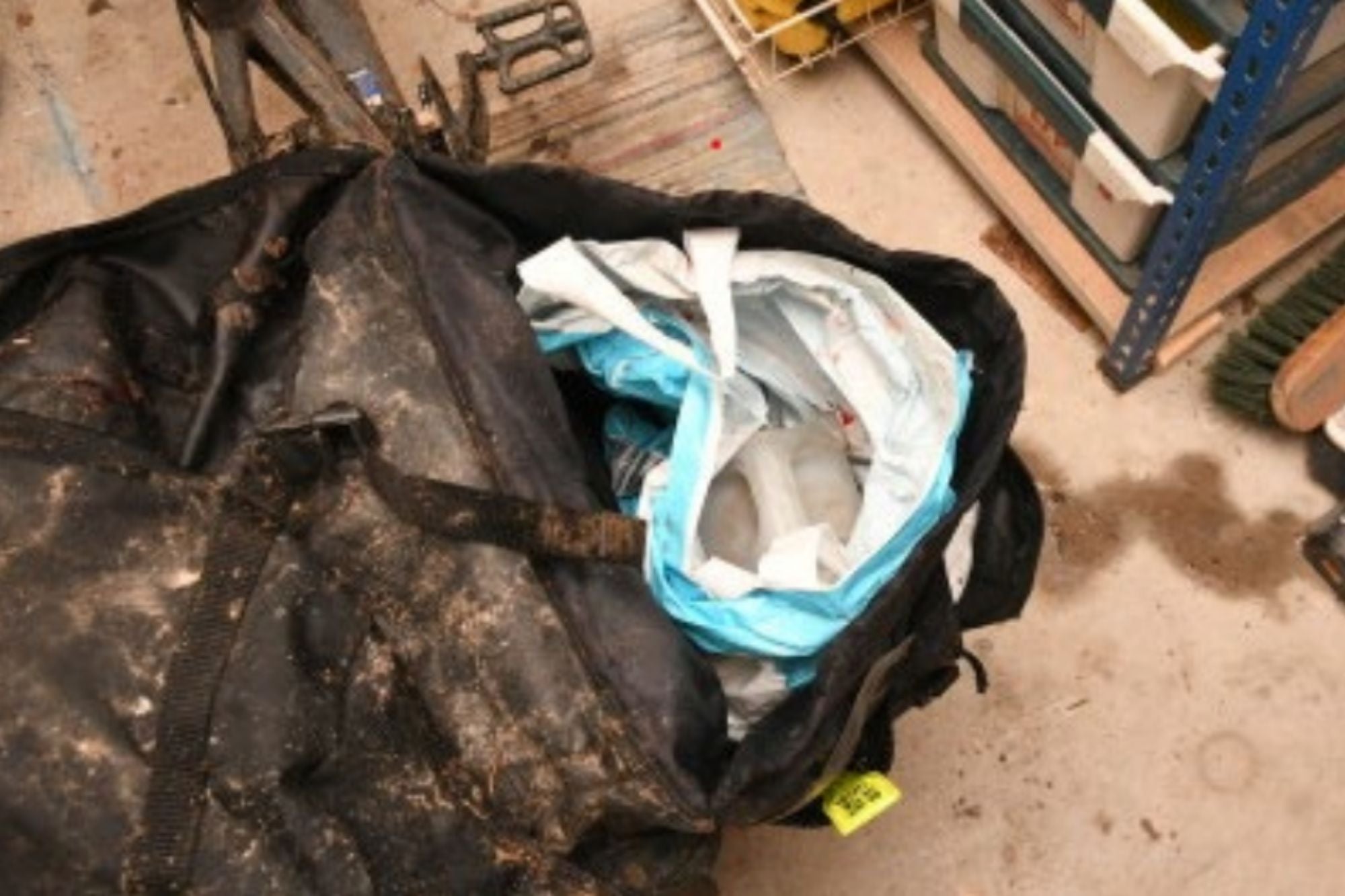 A container of fuel was inside Peter Brooks’ cycle pannier