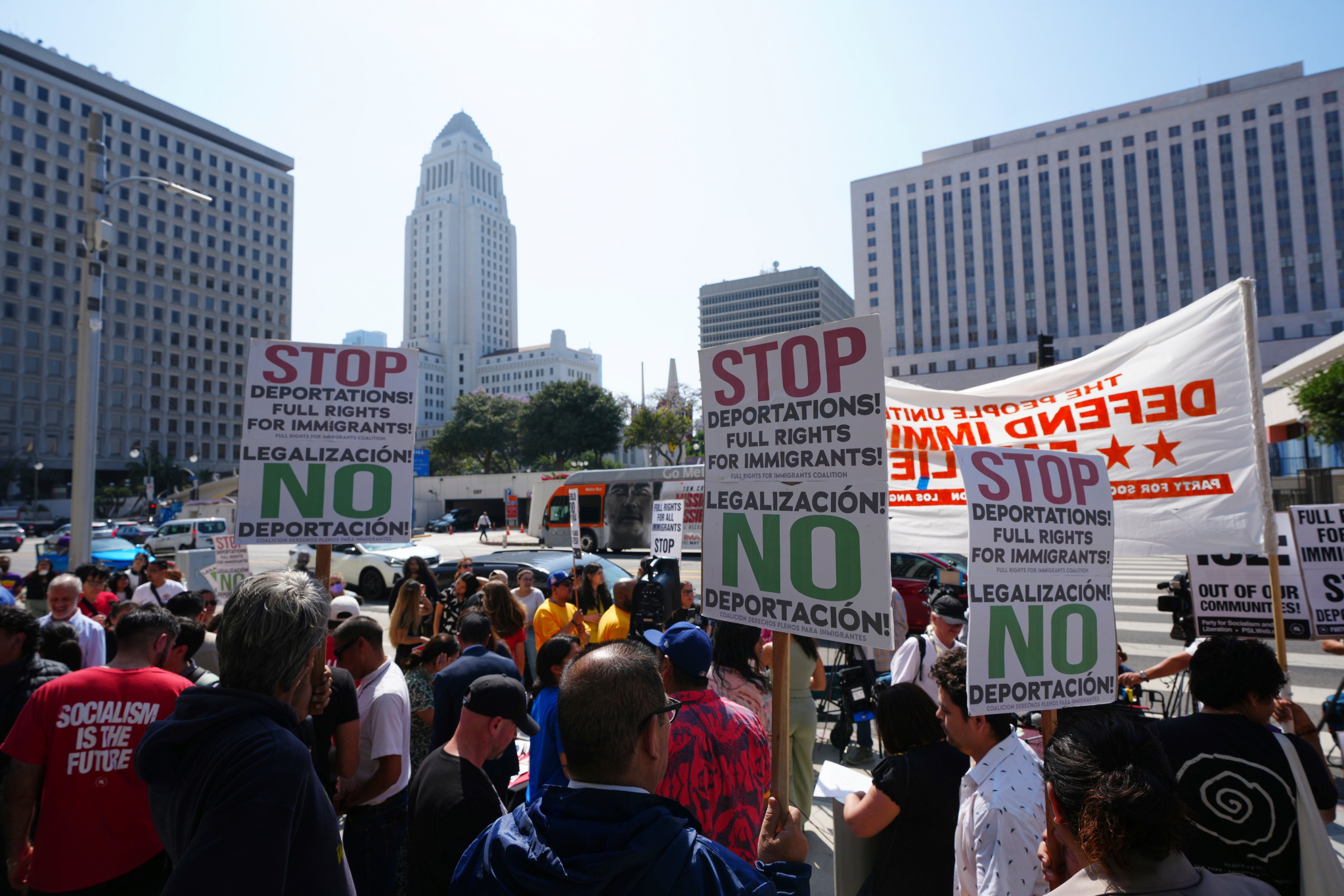 A series of four immigration operations across the Los Angeles area on June 6 triggered widespread protests