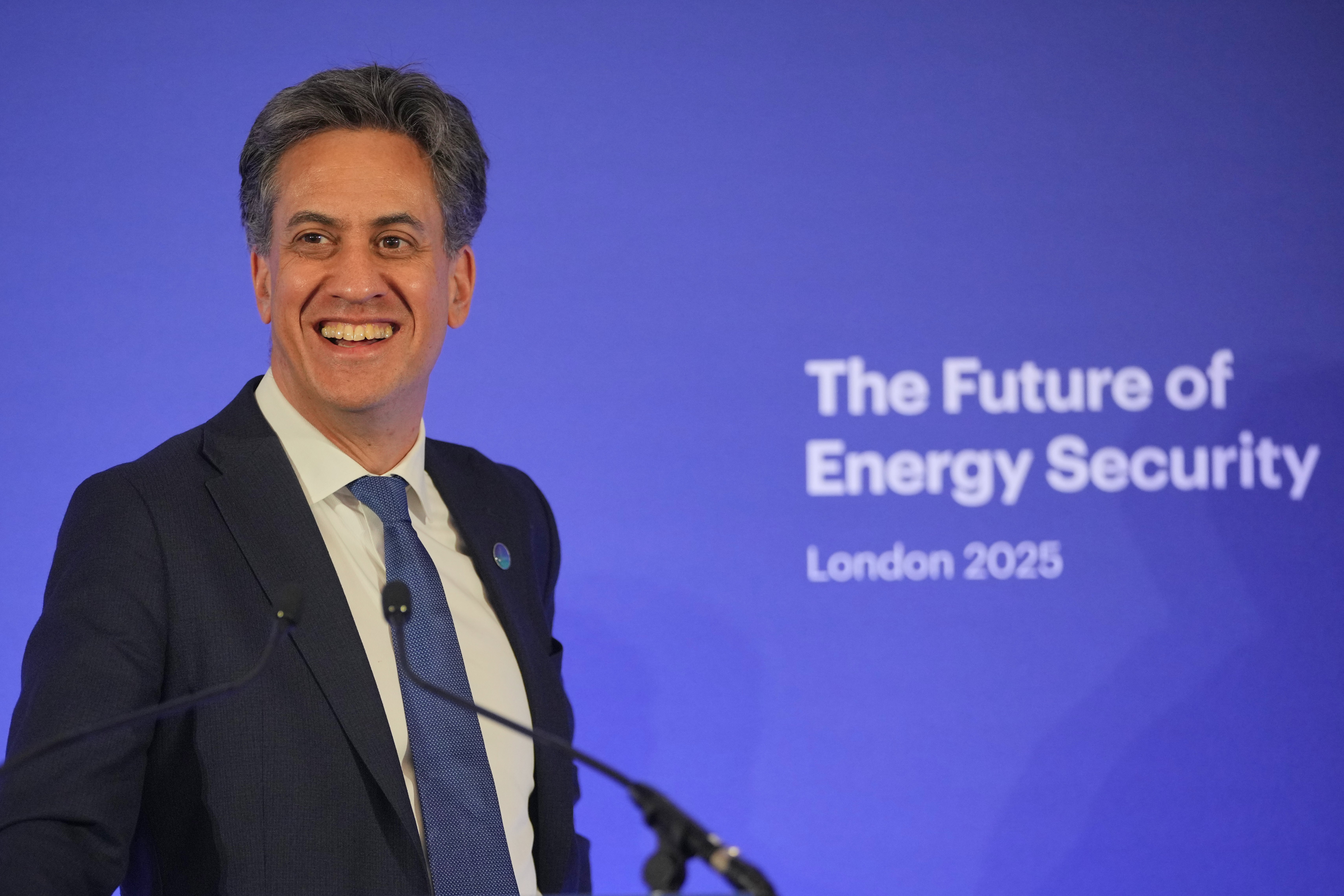 Mr Miliband said ‘doubling down’ on wind and nuclear power would ‘bring down bills for households and businesses for good’