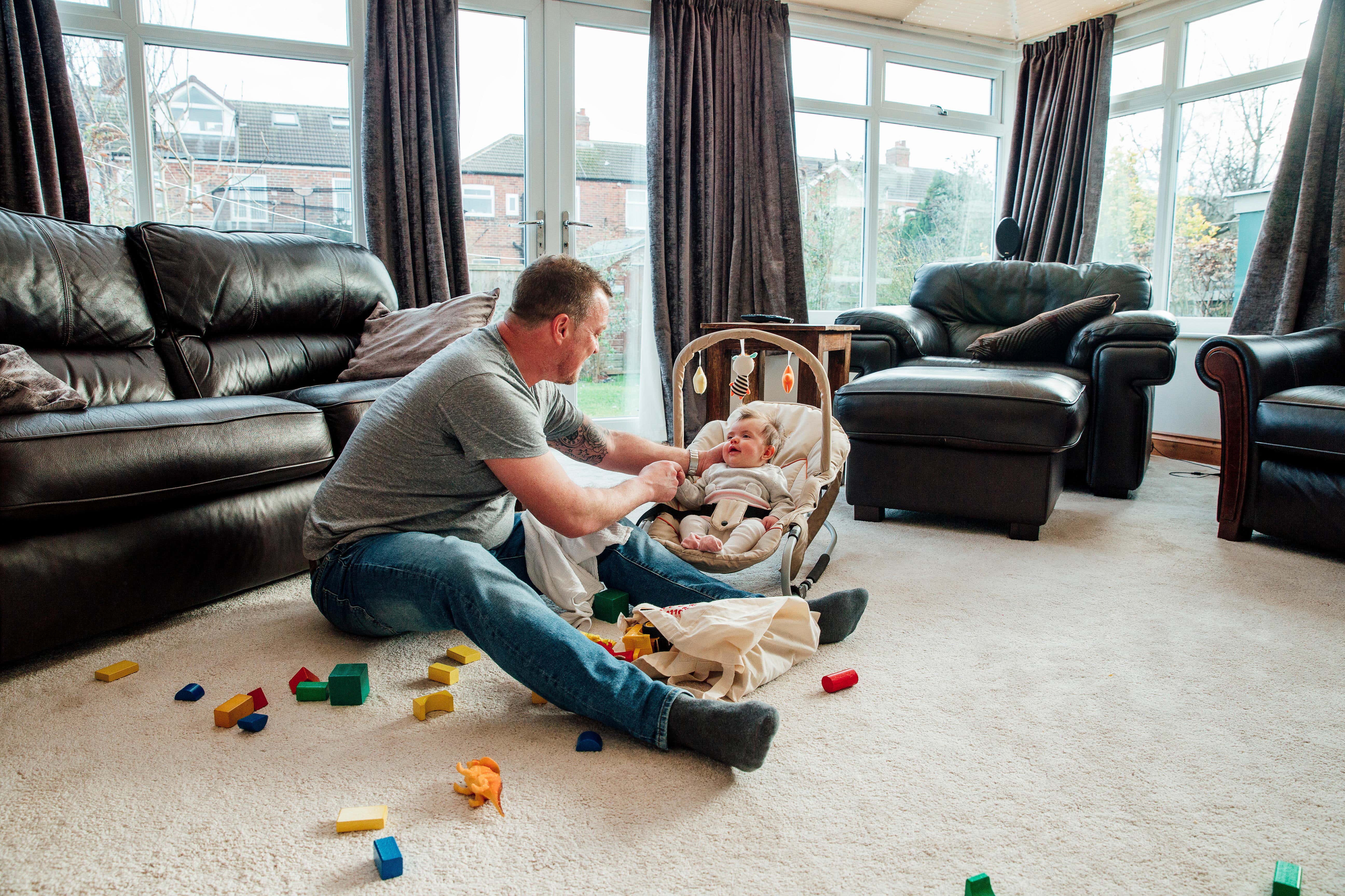 The report describes as ‘deeply unfair’ the lack of provision for self-employed fathers (Alamy/PA)