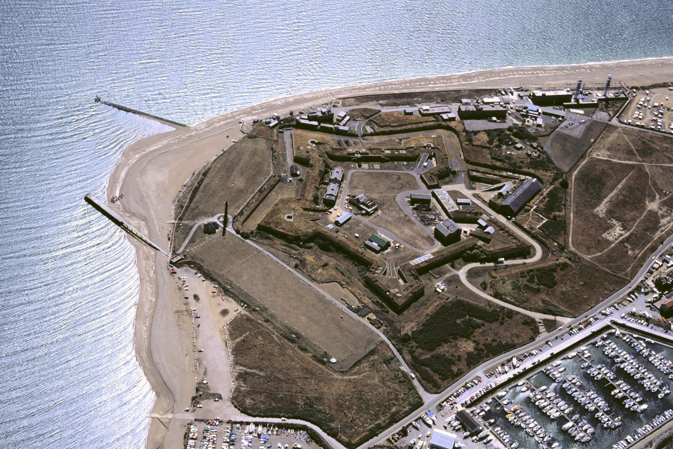 An aerial view of Historic England’s heritage science facility at Fort Cumberland in Portsmouth (Historic England/PA)