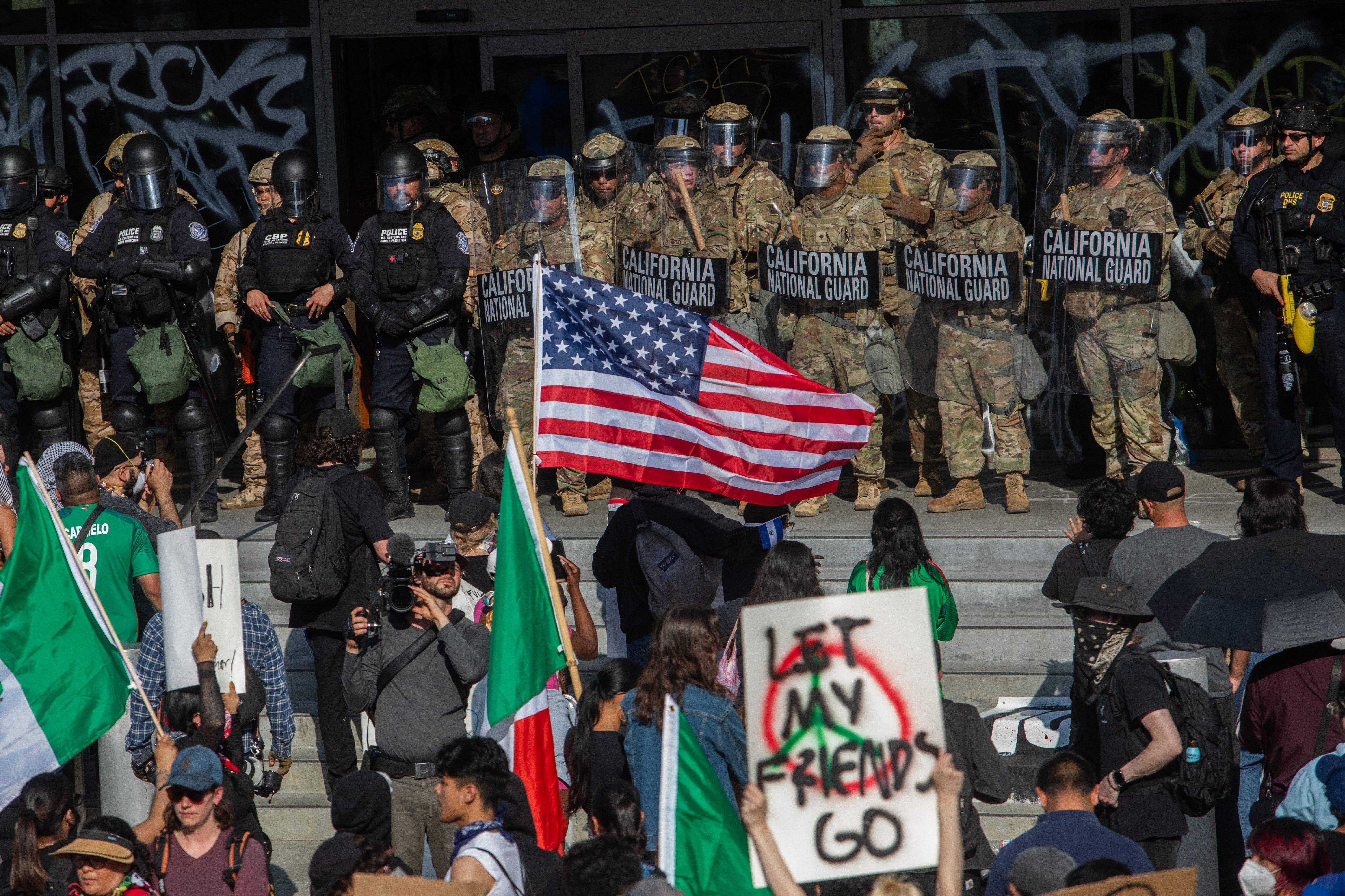 Americans are deeply divided over the protests in Los Angeles and how they are being handled, according to a new poll. Only a third are in support of the protests.