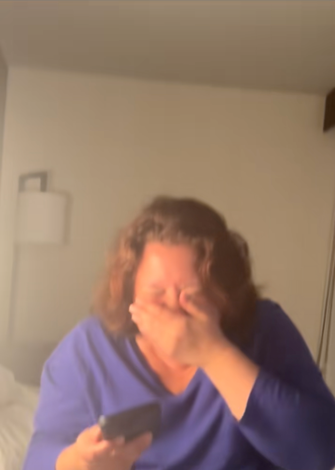 Cain and her daughter couldn't contain their laughter towards the end of the AI scam call.