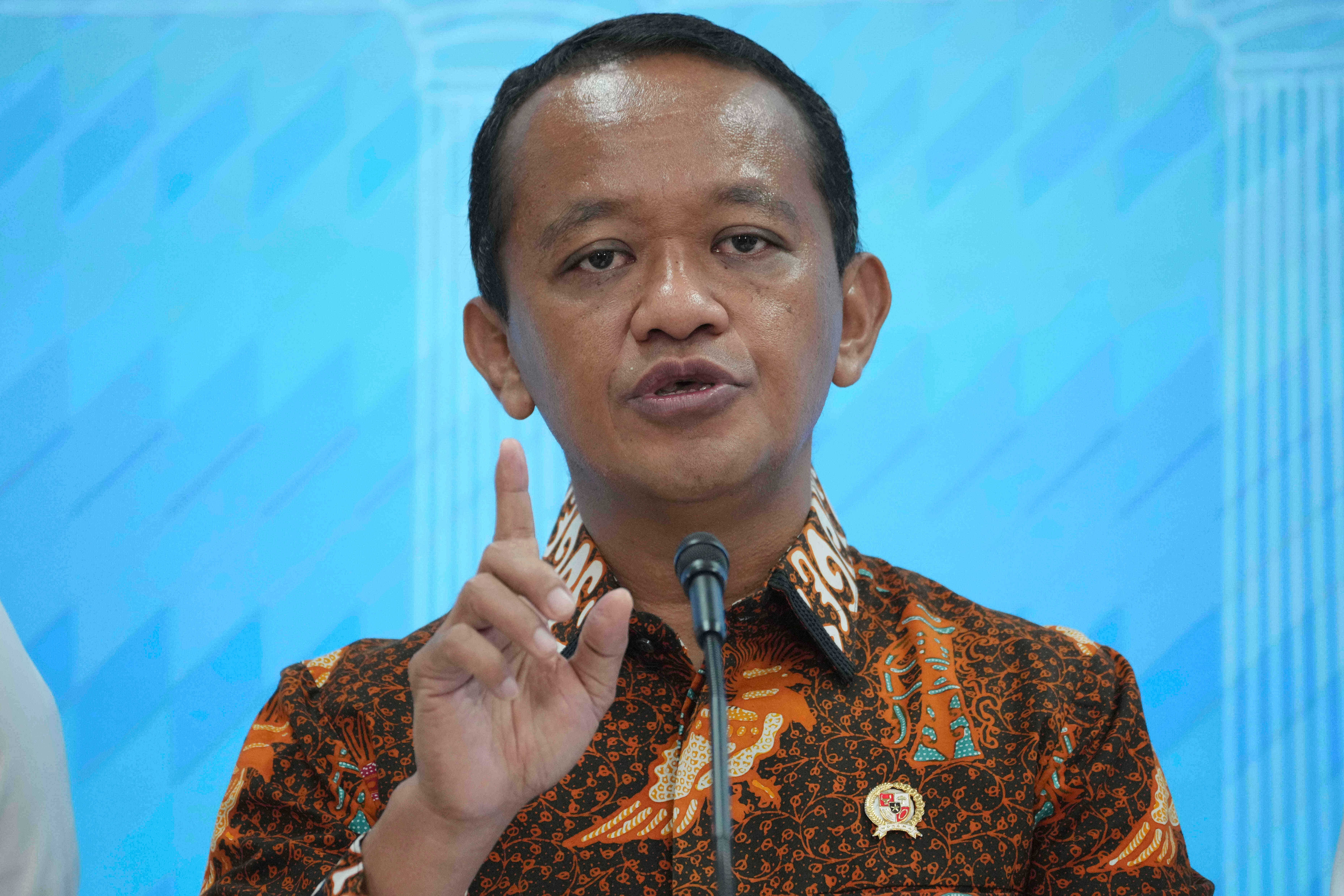 Indonesia’s Minister for Energy and Mineral Resources Bahlil Lahadalia