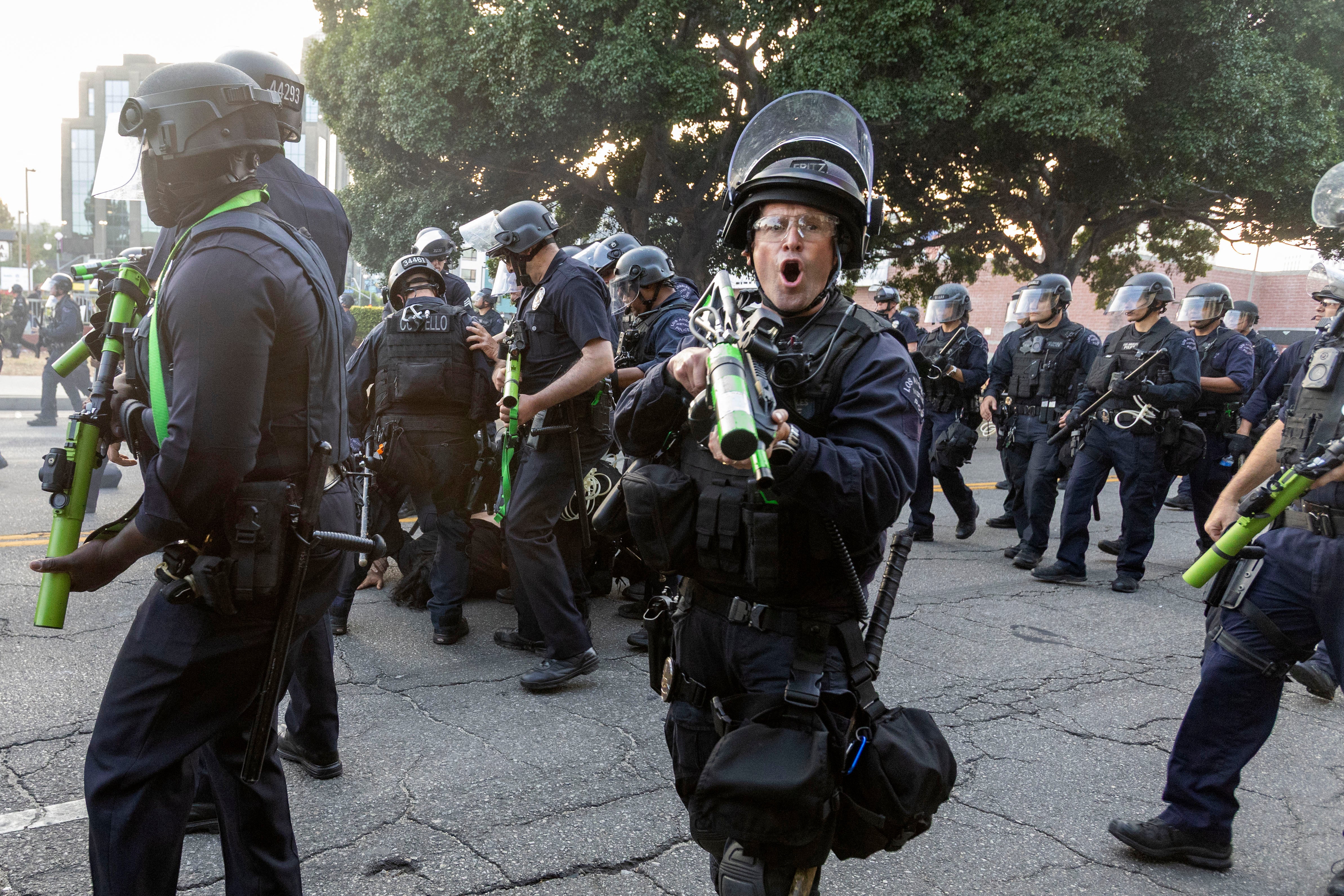State and local law enforcement have sparred with protesters over several days around Los Angeles