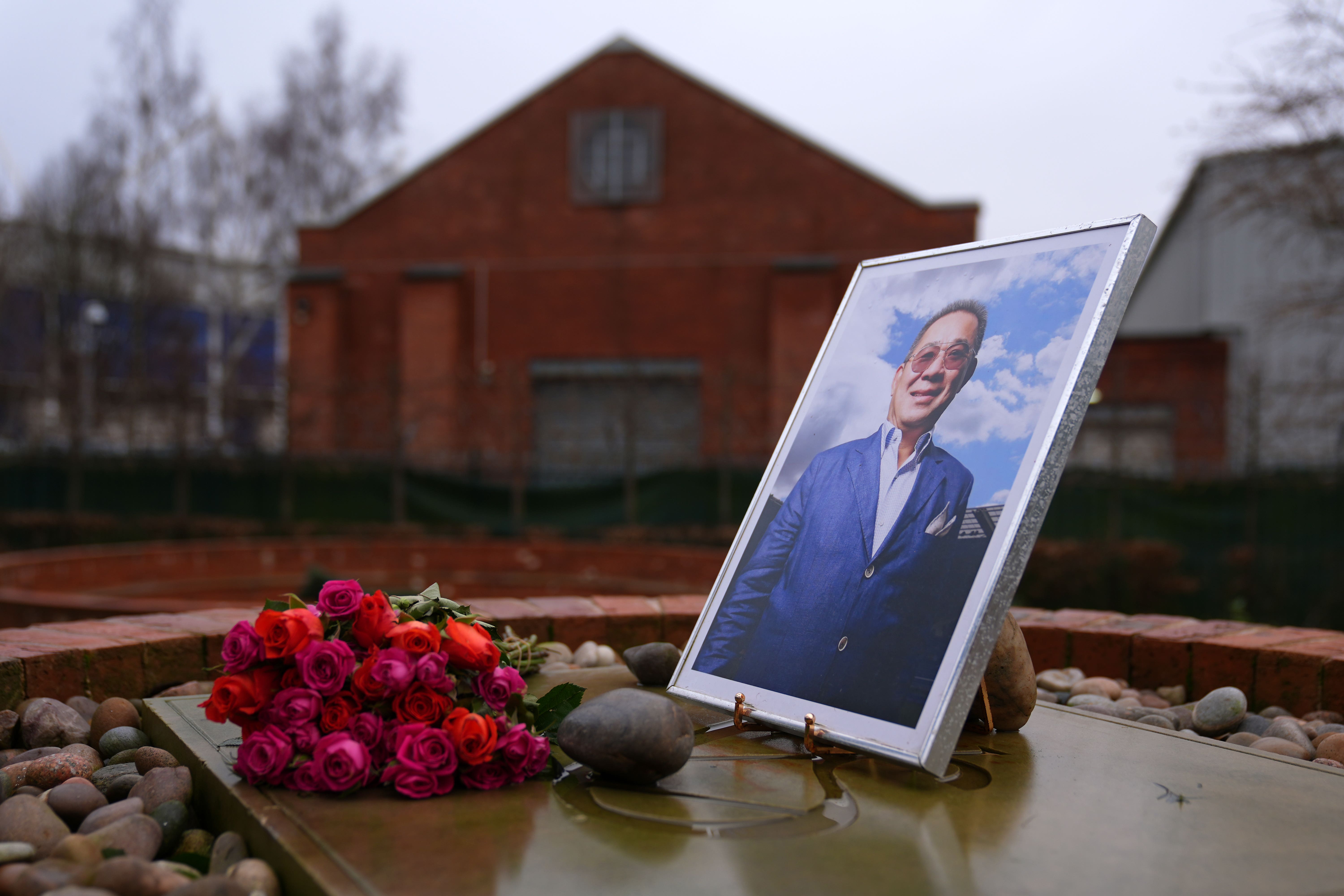 <p>A photograph of former Leicester City owner Vichai Srivaddhanaprabha (Joe Giddens/PA)</p>