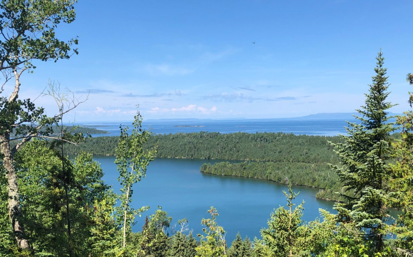 A view of Lookout Louise in Isle Royale National Park. The isolated park spans more than 132,000 acres. Two hikers were recently found dead in the park and police are investigating.