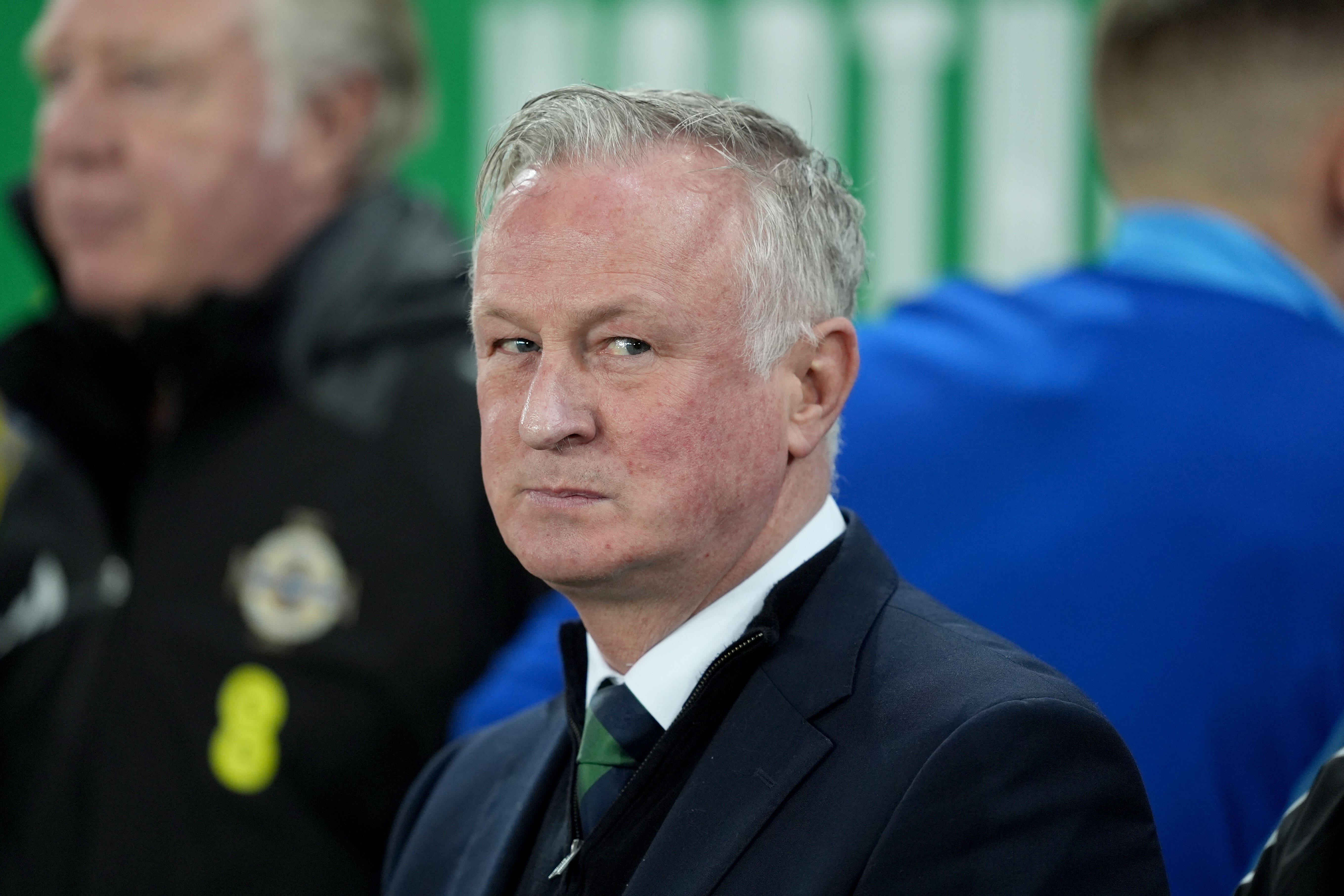 Northern Ireland manager Michael O’Neill watches on