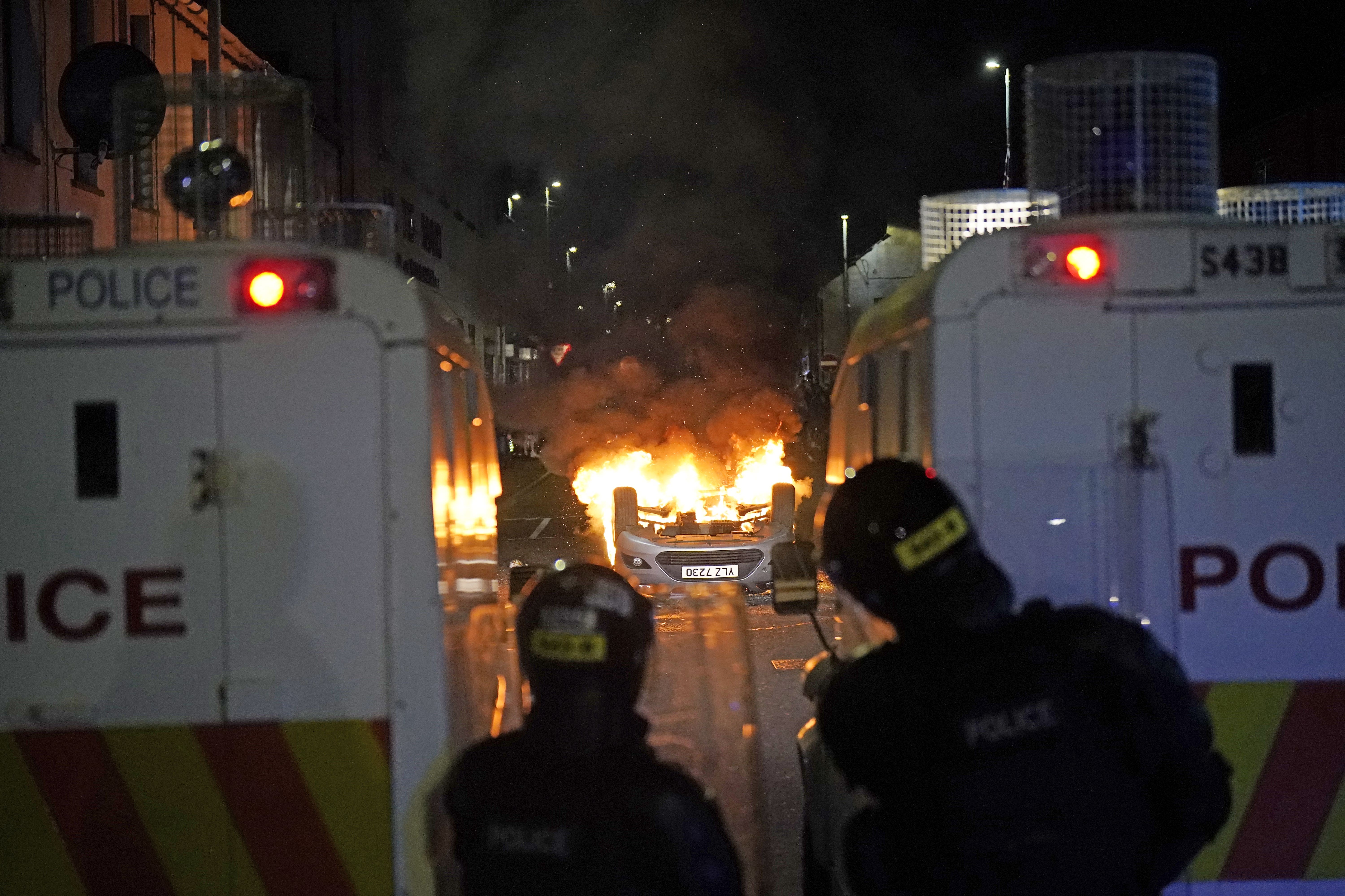 Police responded to a second night of violence in Ballymena (Niall Carson/PA)