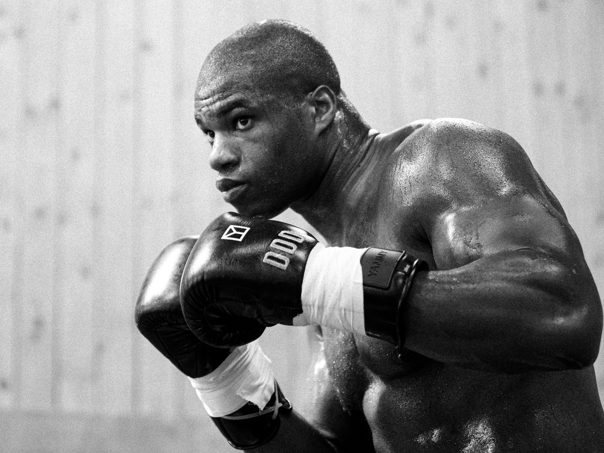 Daniel Dubois photographed during a training session
