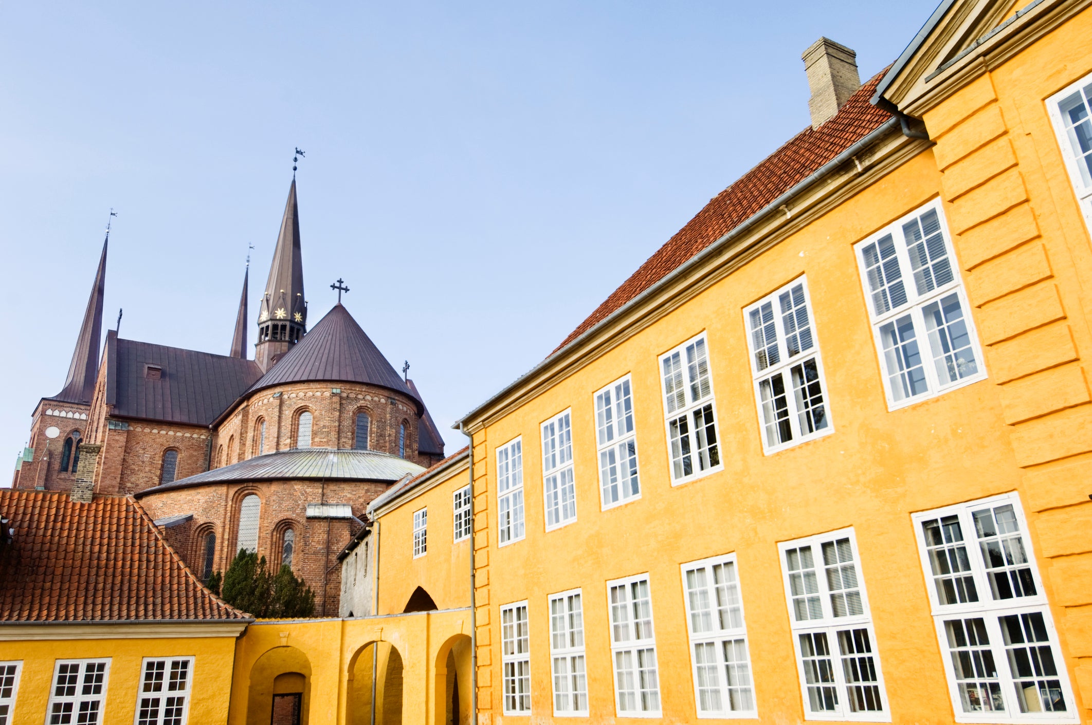 Roskilde Cathedral was Scandinavia's first Gothic cathedral and is the official royal burial church of the Danish monarchs