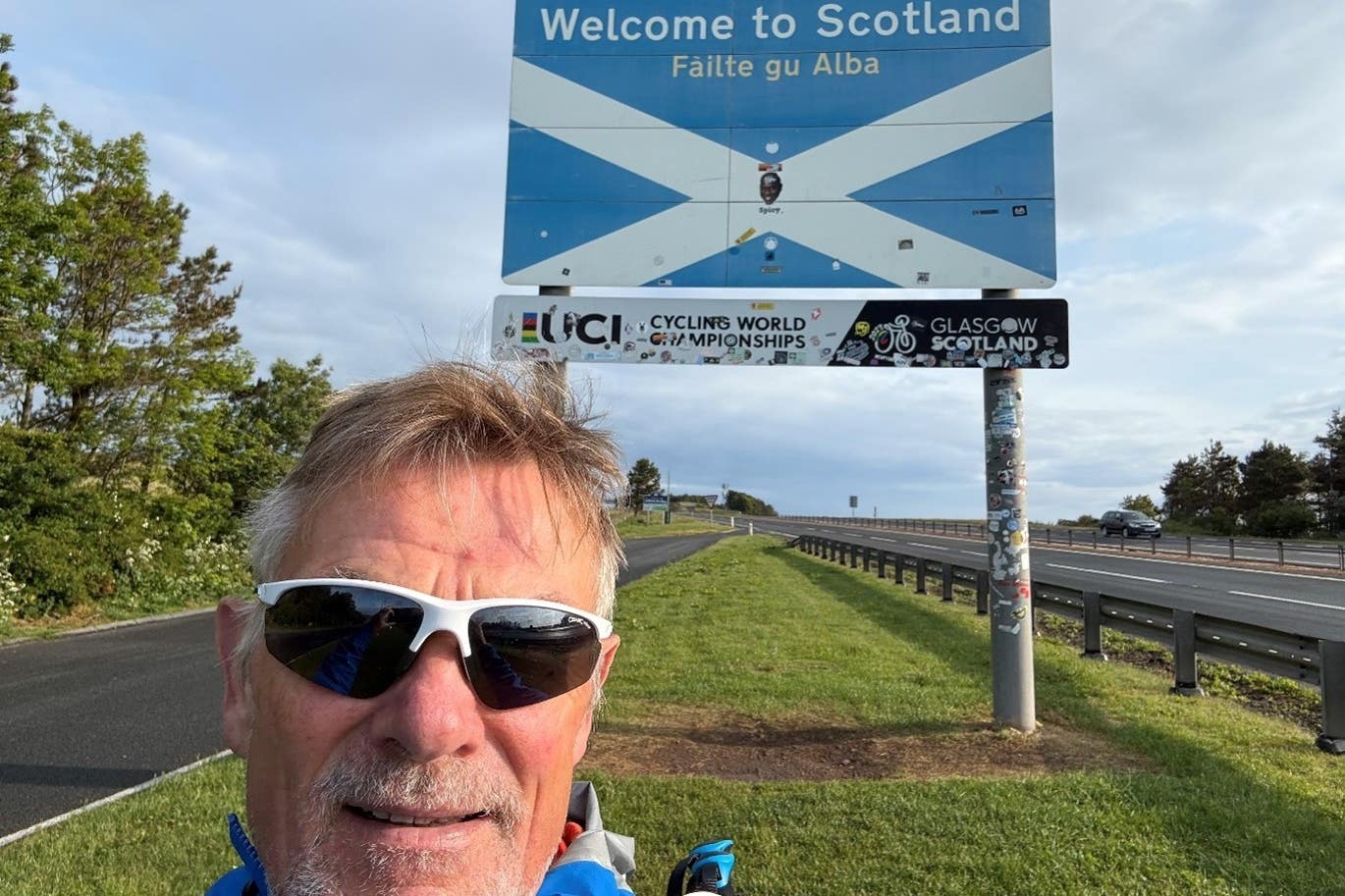 Steve James has reached Scotland during his run around the UK coastline (University of Exeter/PA)
