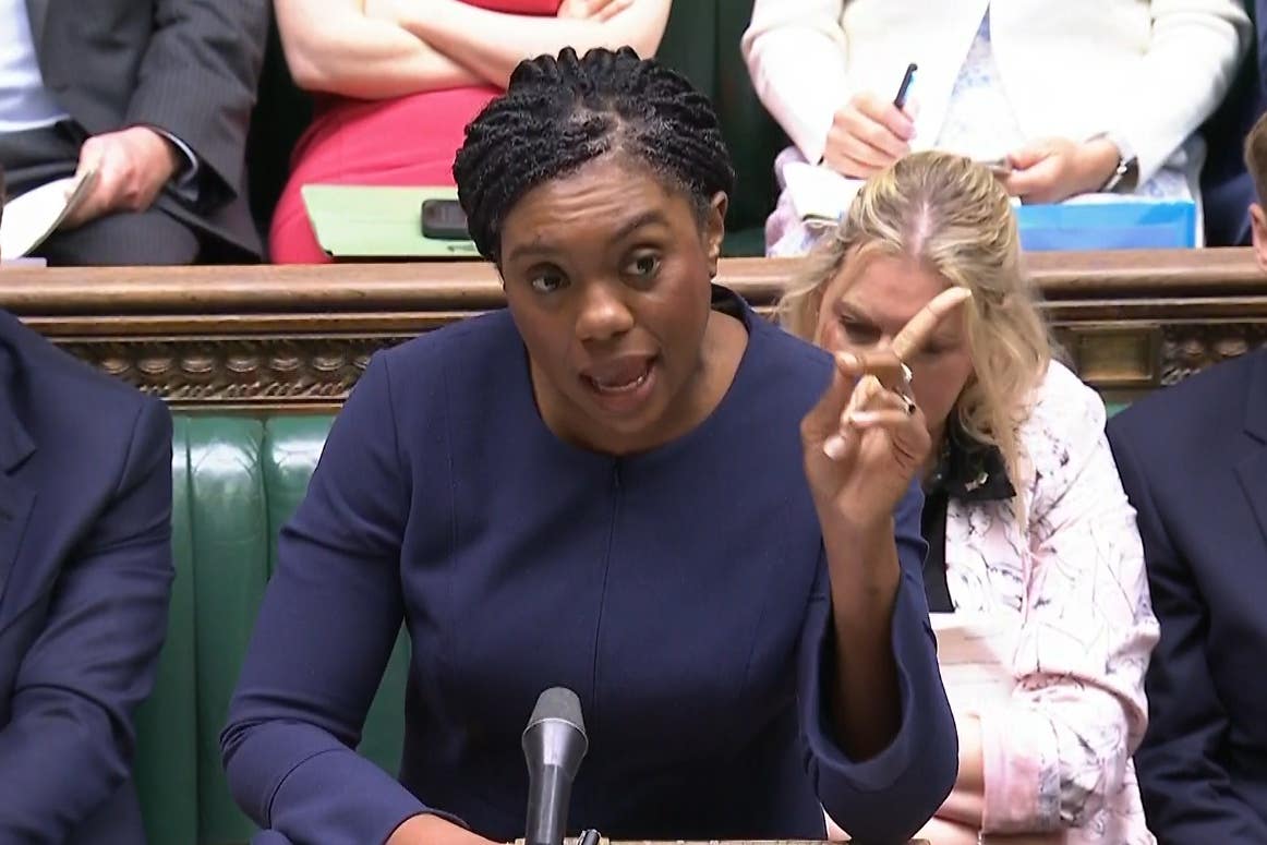 Conservative Party leader Kemi Badenoch speaking during Prime Minister’s Questions in the House of Commons (House of Commons/UK Parliament/PA)
