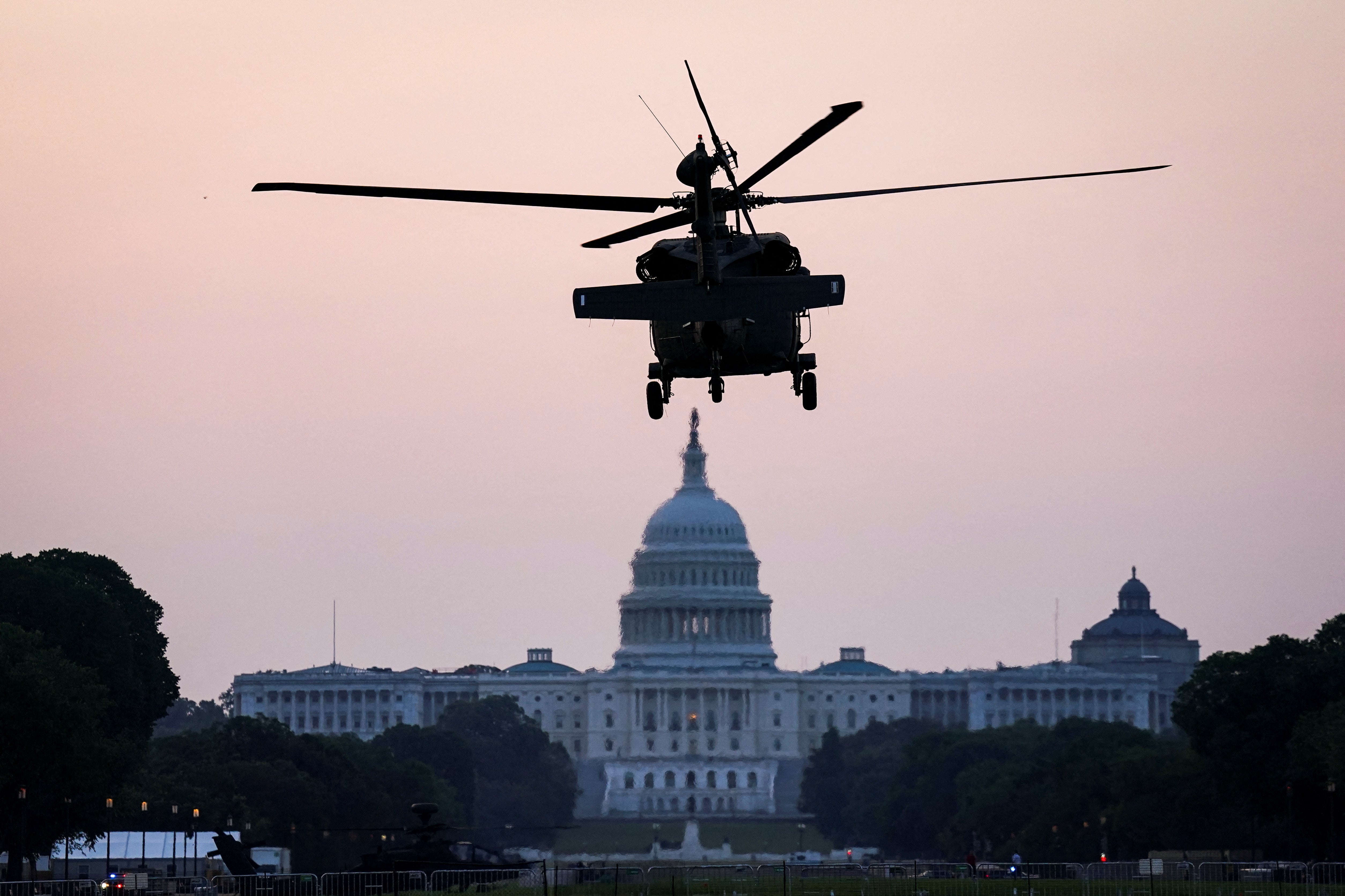 The parade is set to feature around 6,600 Army troops and military equipment such as a WWII-vintage B-25 bomber, a P-1 fighter and Huey helicopters used in the Vietnam War, as well as 25 M1 Abrams tanks, 28 Stryker armored vehicles, and four Paladin self-propelled artillery vehicles