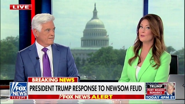 Fox News anchors John Roberts and Molly Line boast that Donald Trump brought "receipts" that proved Gavin Newsom was lying about a recent phone call.