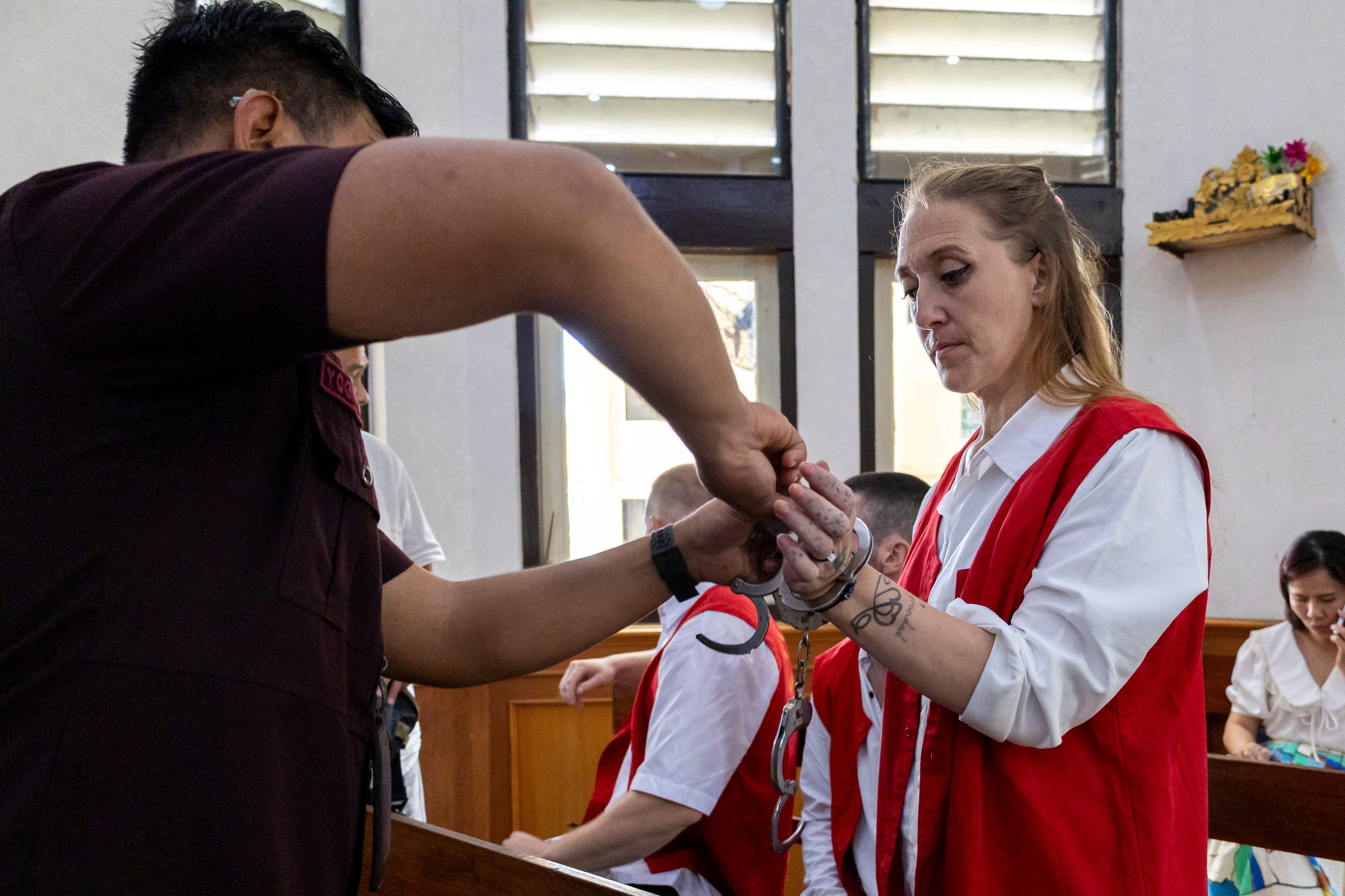 Lisa Stocker inside a courtroom for her trial