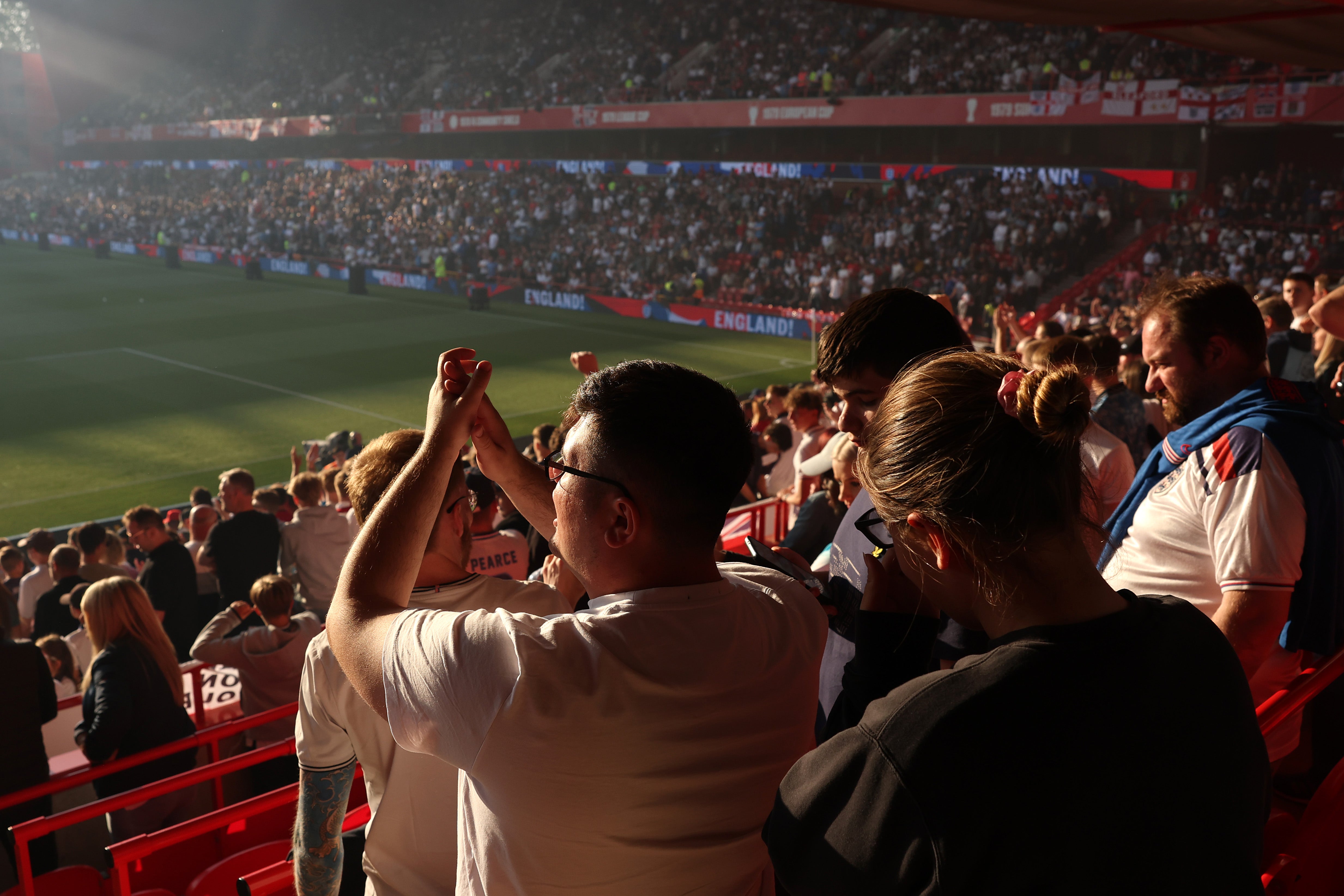 England fans during the international friendly match between England and Senegal at City Ground on 10 June 2025, Nottingham, England
