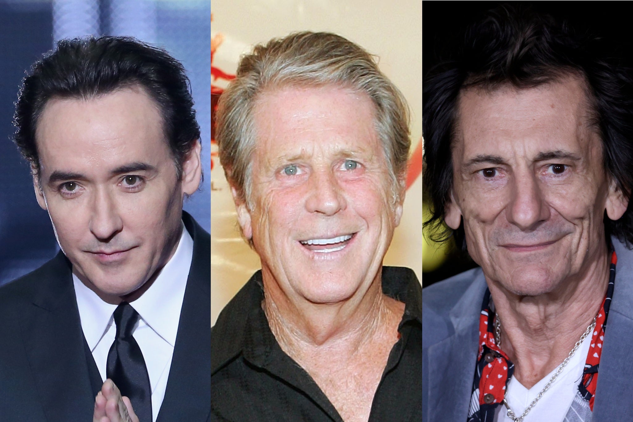 John Cusack (left) and Ronnie Wood (right) have paid tribute to the late Beach Boys star Brian Wilson