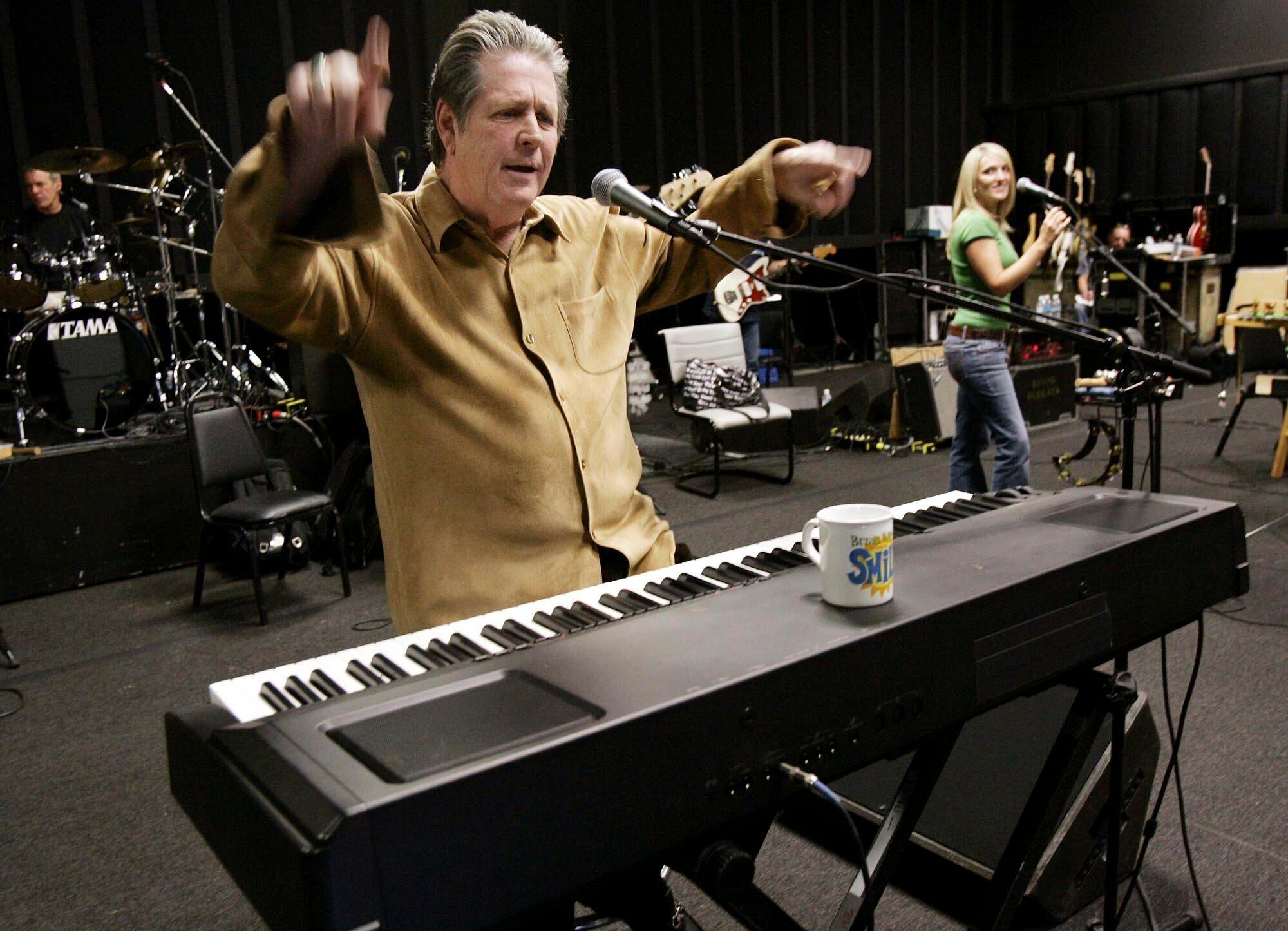 Brian Wilson during a rehearsal in 2004