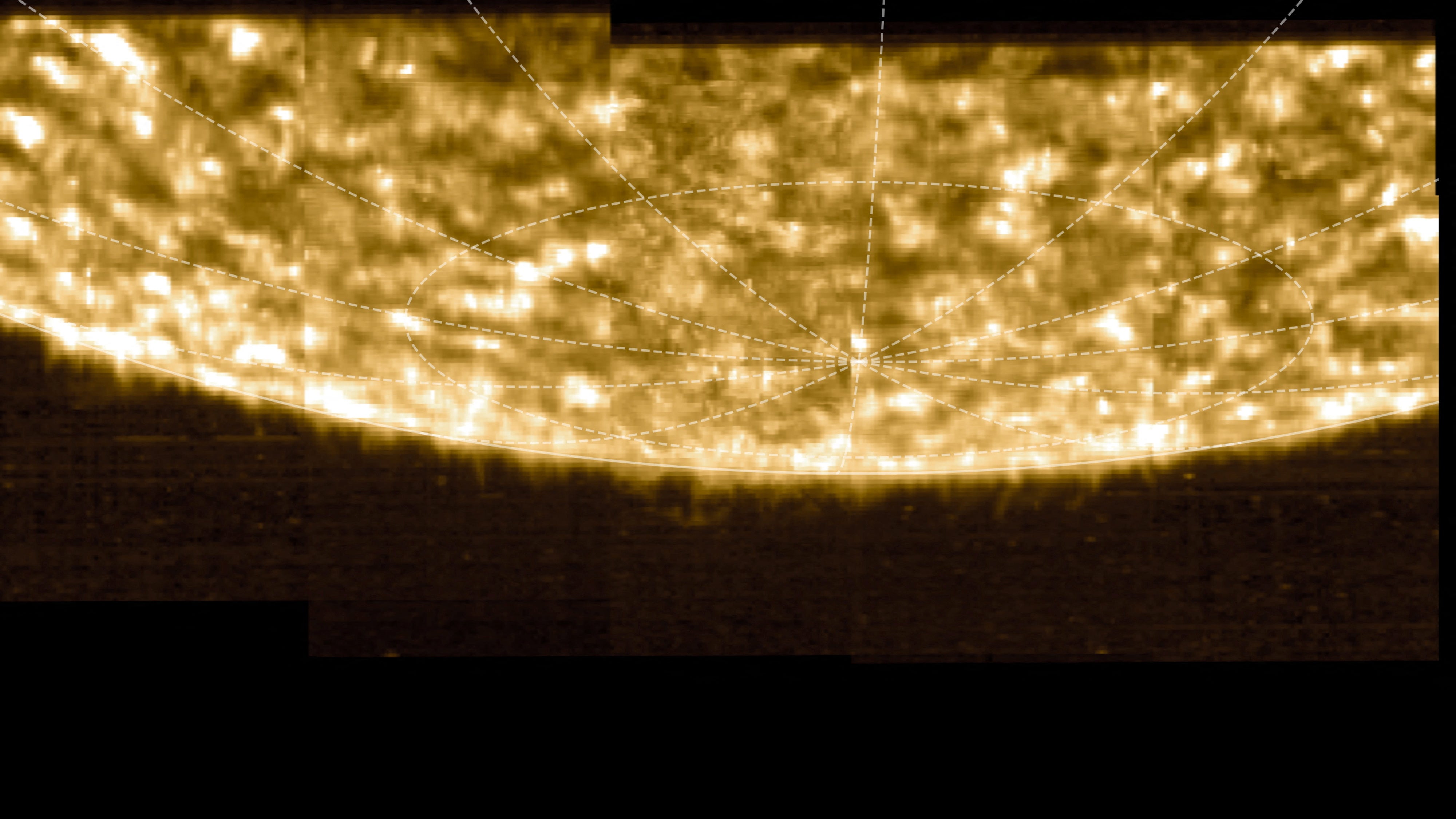 A radiance map of the sun's south pole