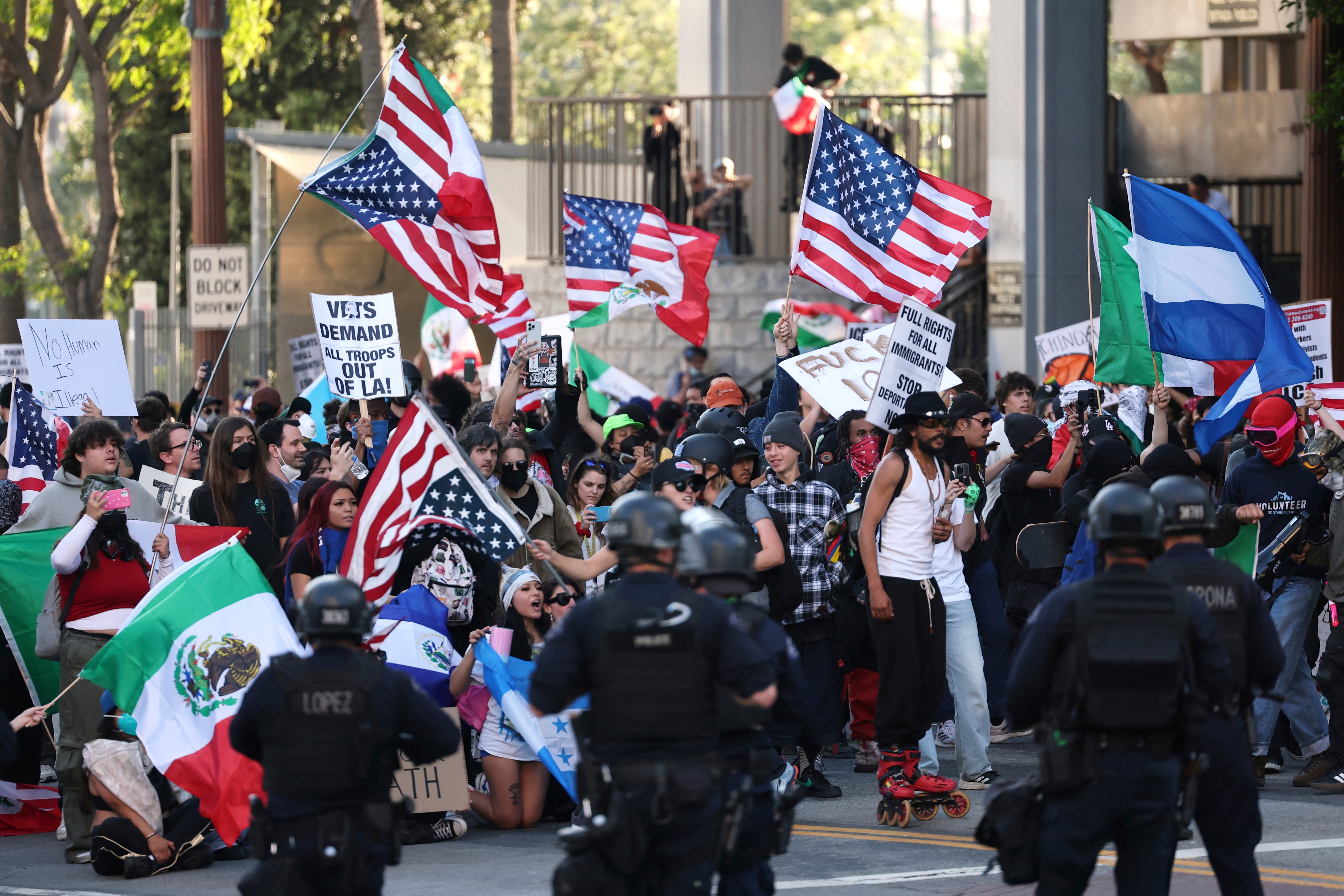 LA protests live: Trump declares Los Angeles ‘safe and sound’ after military intervention as rallies spread nationwide
