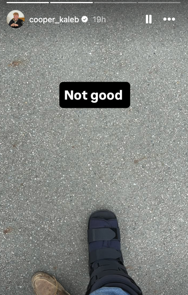 Kaleb Cooper says it’s ‘not good’ after painful injury