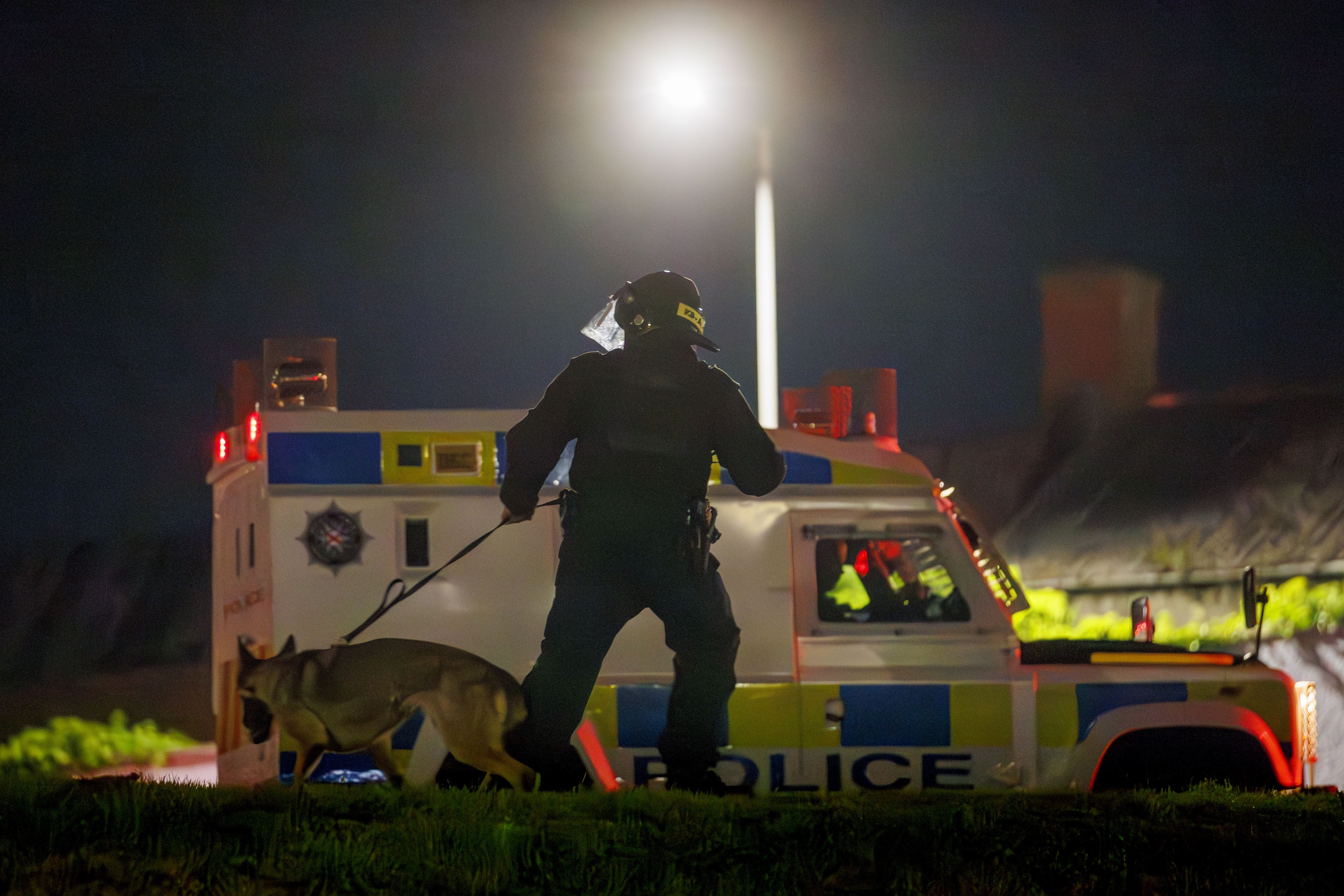 A third night of disorder took place in Ballamena on Wednesday, and unrest also spread to Coleraine and Larne (PA)