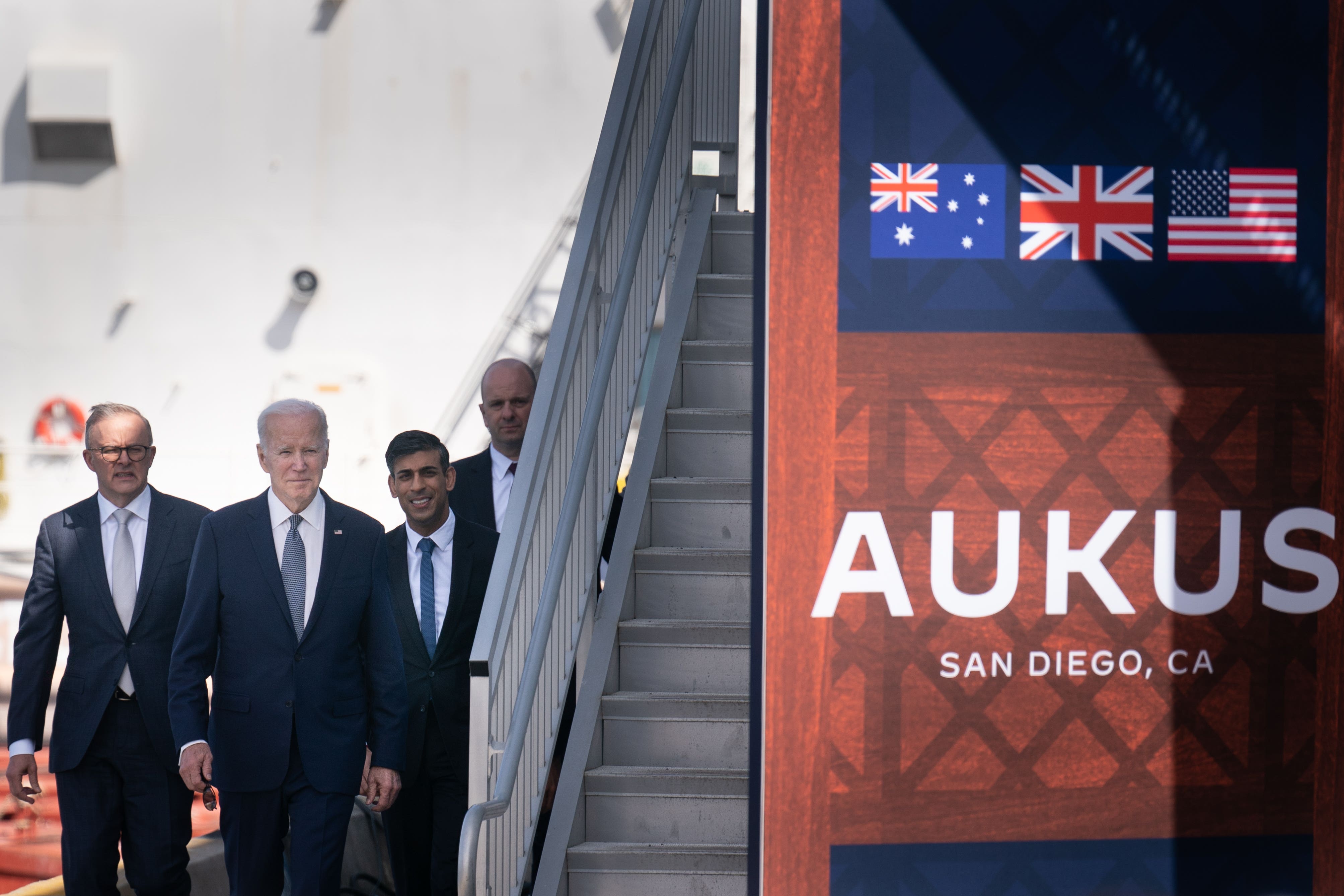 The US has launched a review of the Aukus partnership, a legacy of the Joe Biden administration (Stefan Rousseau/PA)