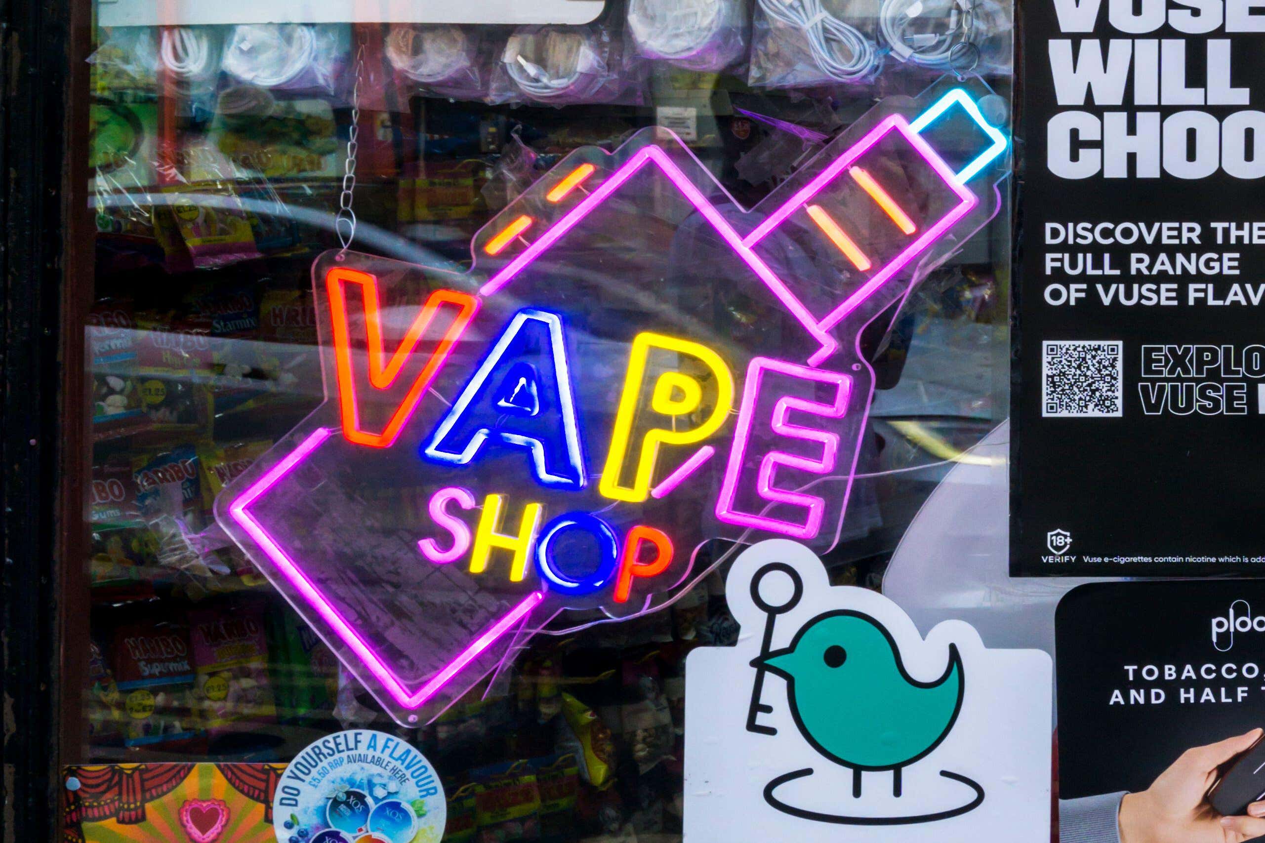 MPs are demanding a ‘crackdown’ on ‘dodgy’ vape, barber and souvenir shops throughout the UK (Alamy/PA)