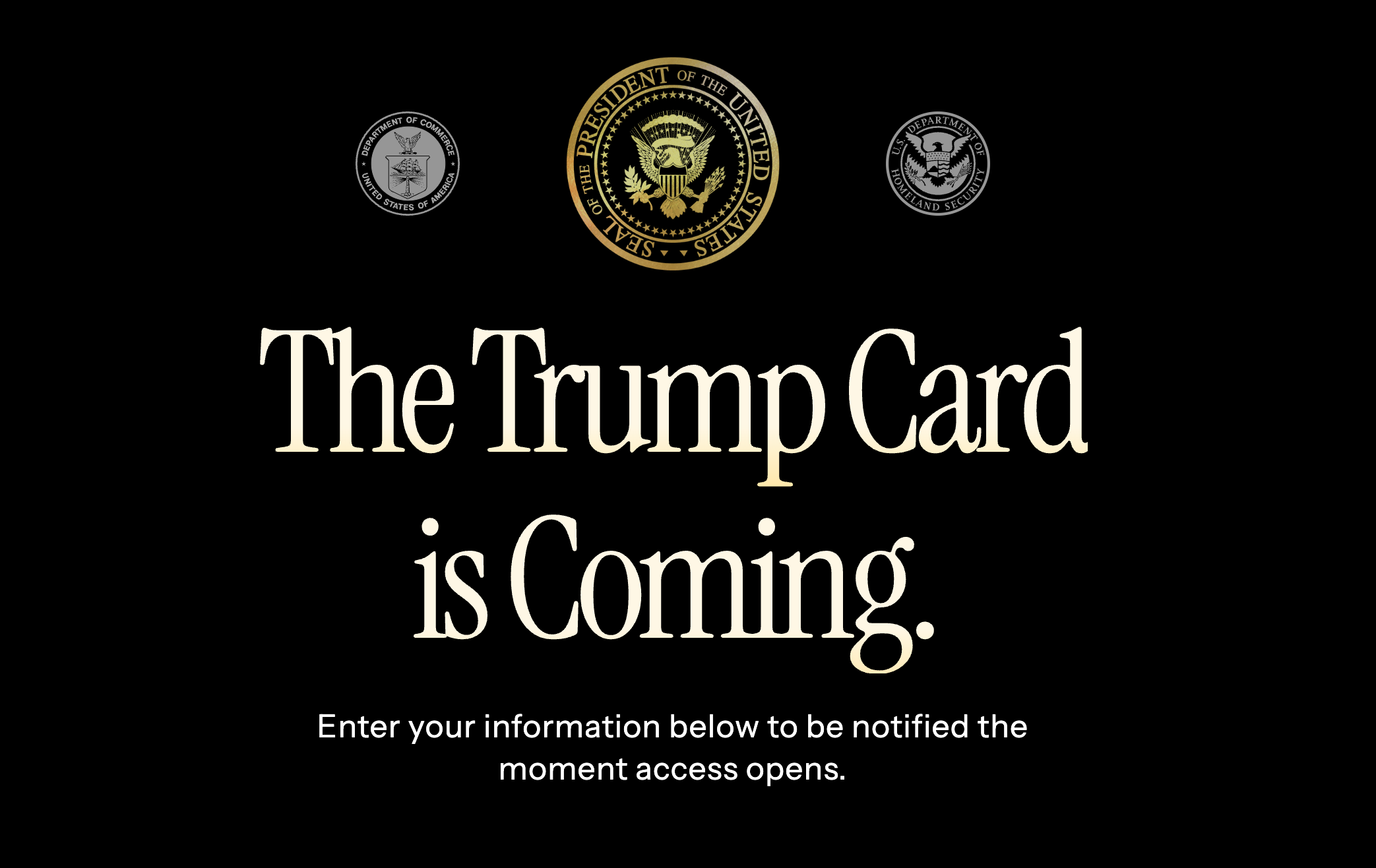 Trump launches website for $5m Gold Card – and is mocked for its cheap look