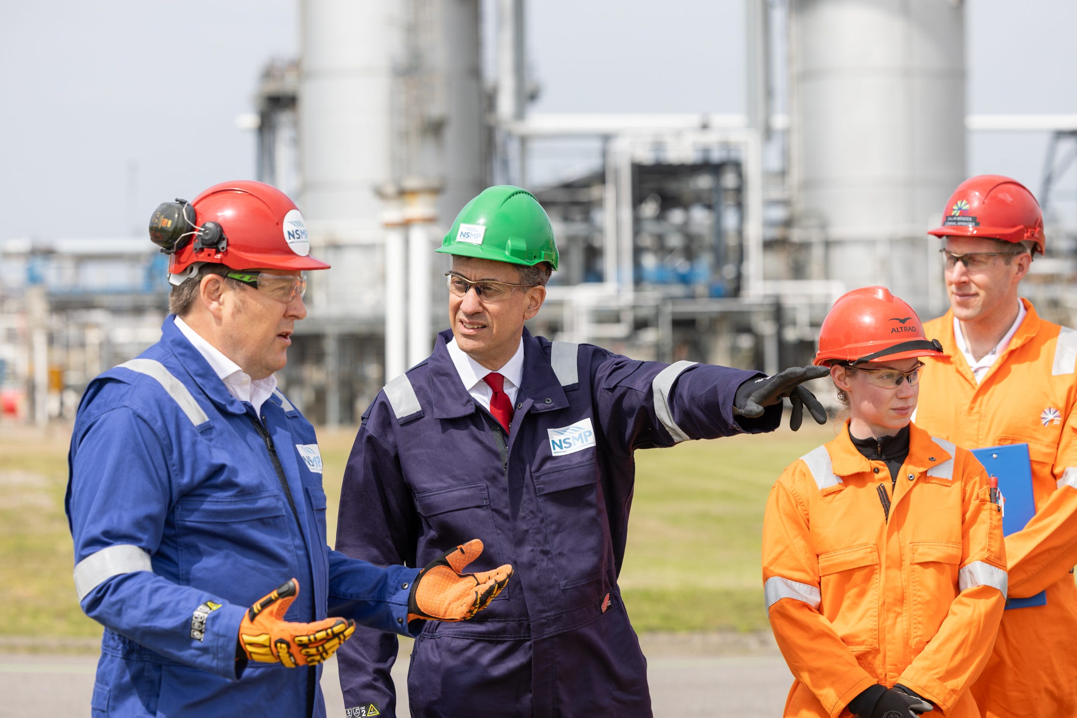 Energy Security and Net Zero Secretary Ed Miliband visited St Fergus, Aberdeenshire, on Thursday (Paul Campbell/PA)