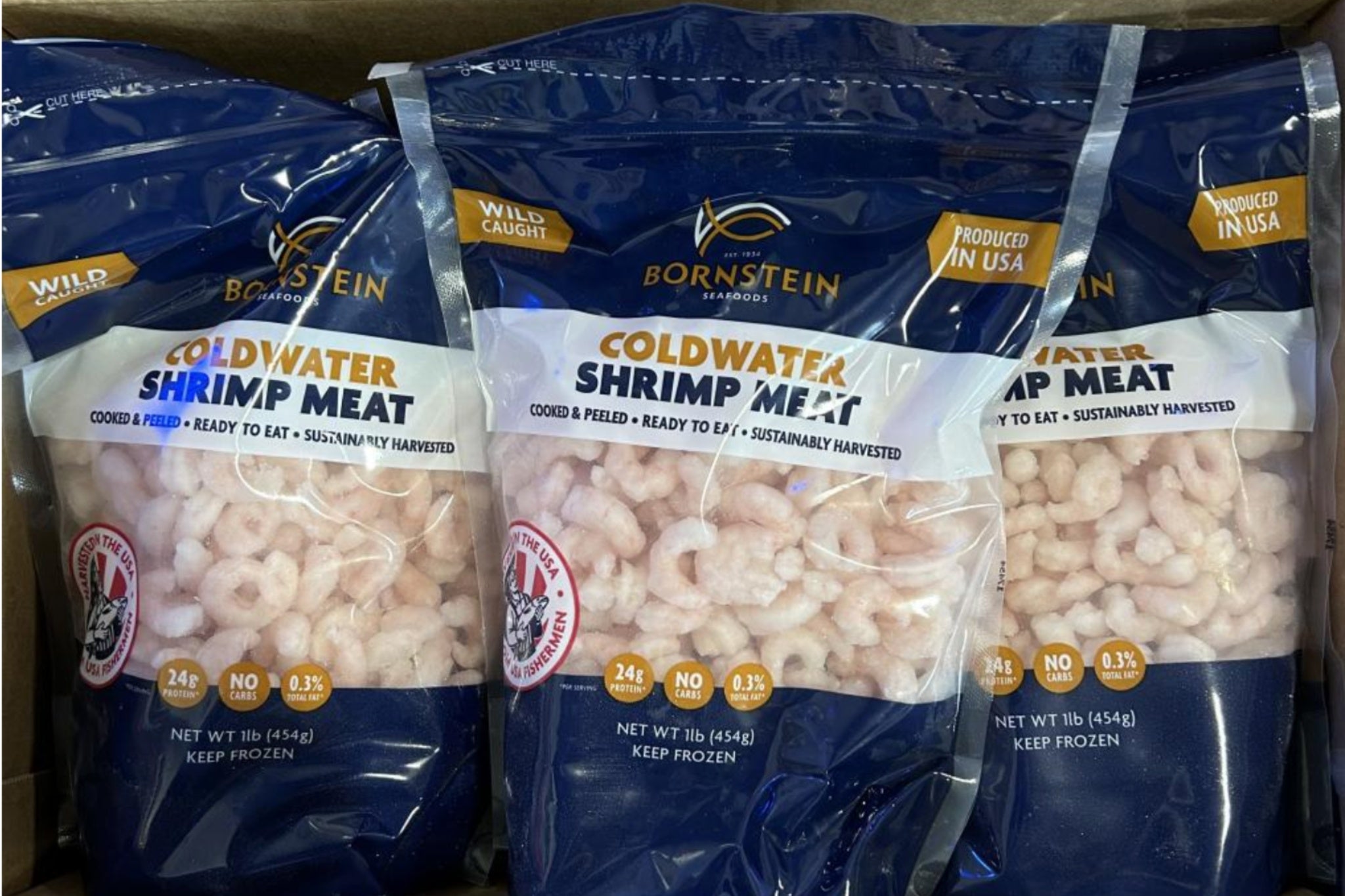 Bornstein Seafoods Inc. is recalling bags of its Cooked & Peeled Ready-To-Eat Coldwater Shrimp Meat