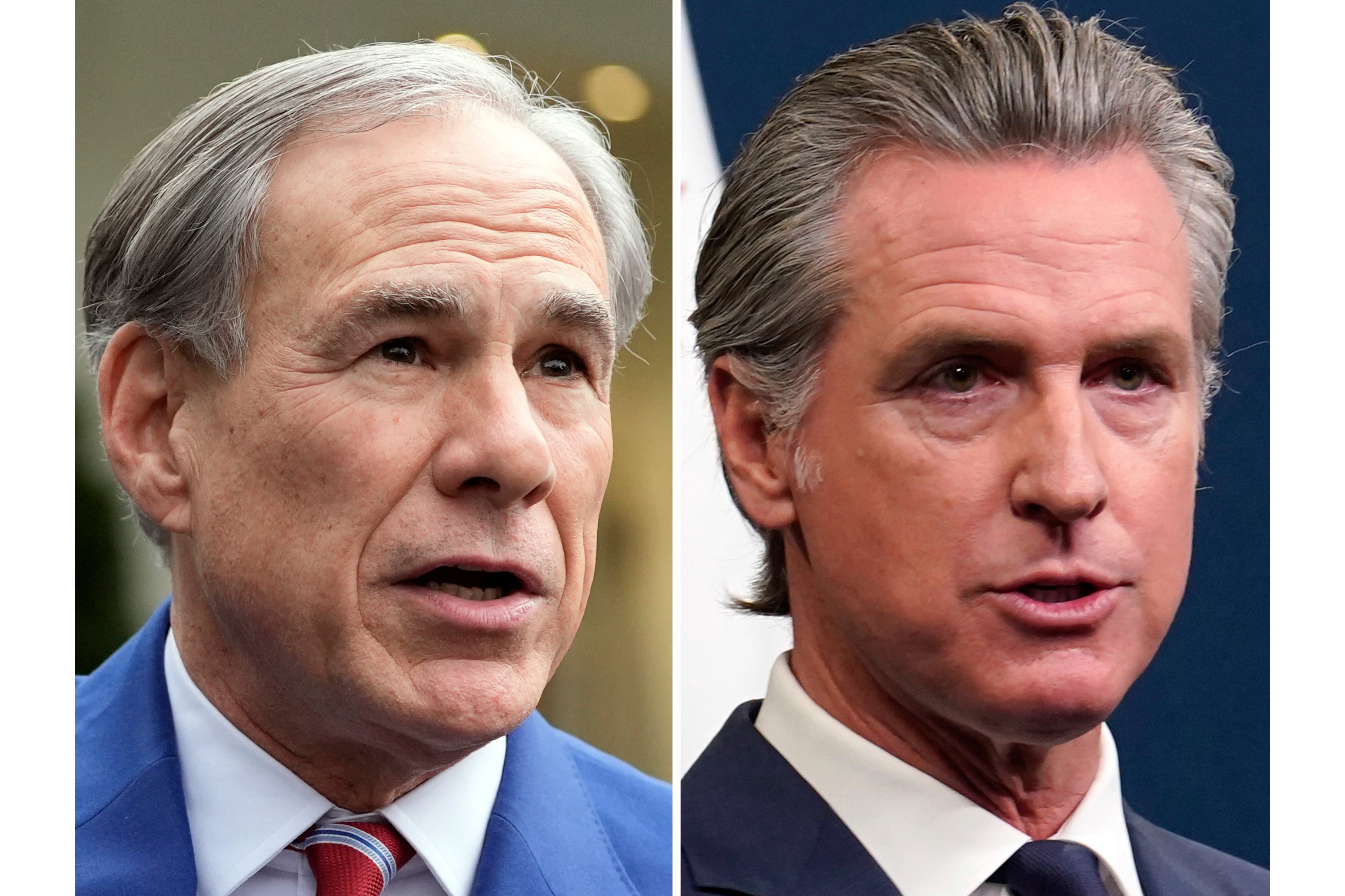 Texas Gov. Greg Abbott and Gov. Gavin Newsom of California now threaten to drag in other states as a regional redistricting fight goes national