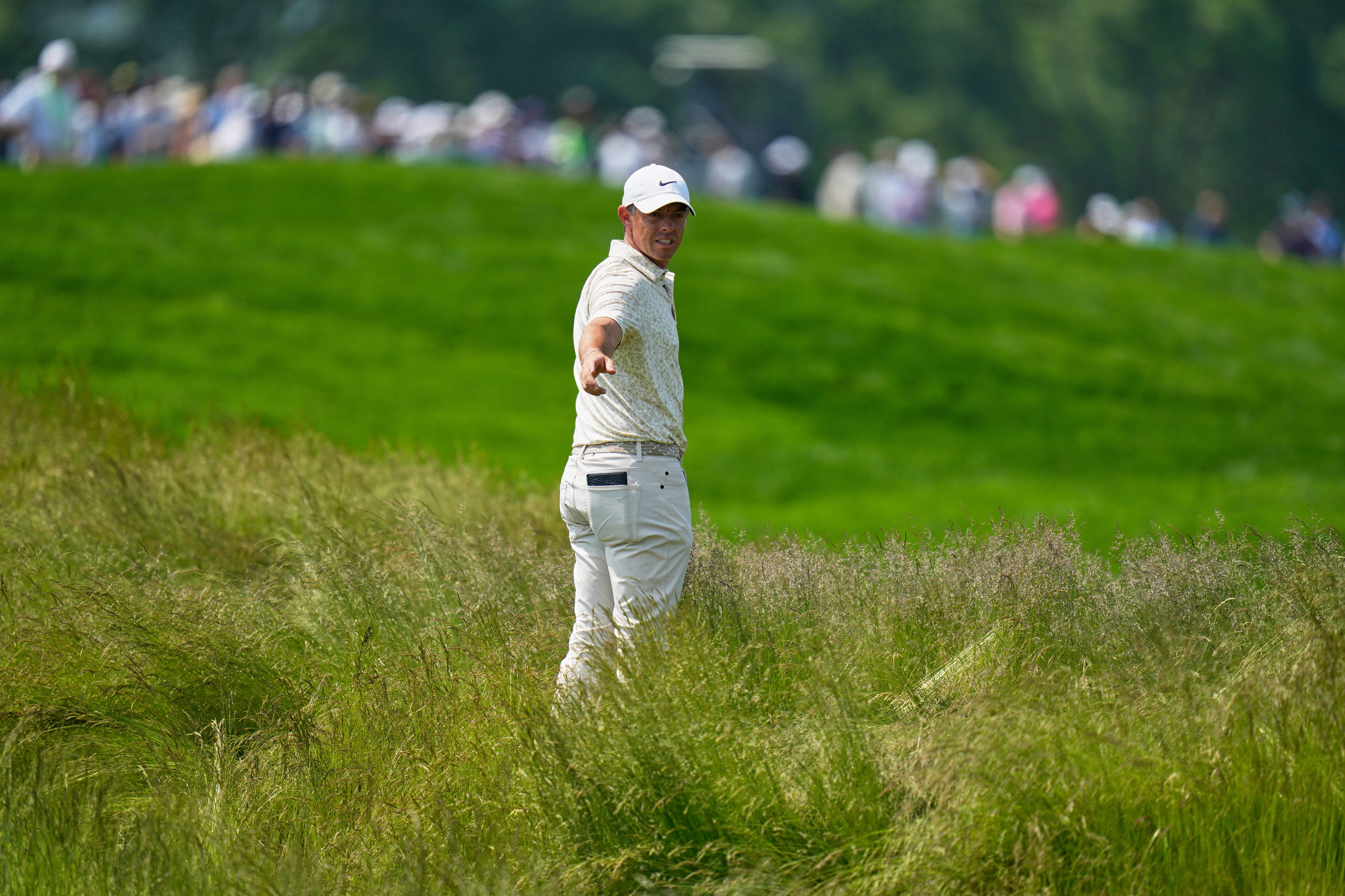 Rory McIlroy endured a tough opening round at the US Open (Seth Wenig/AP)
