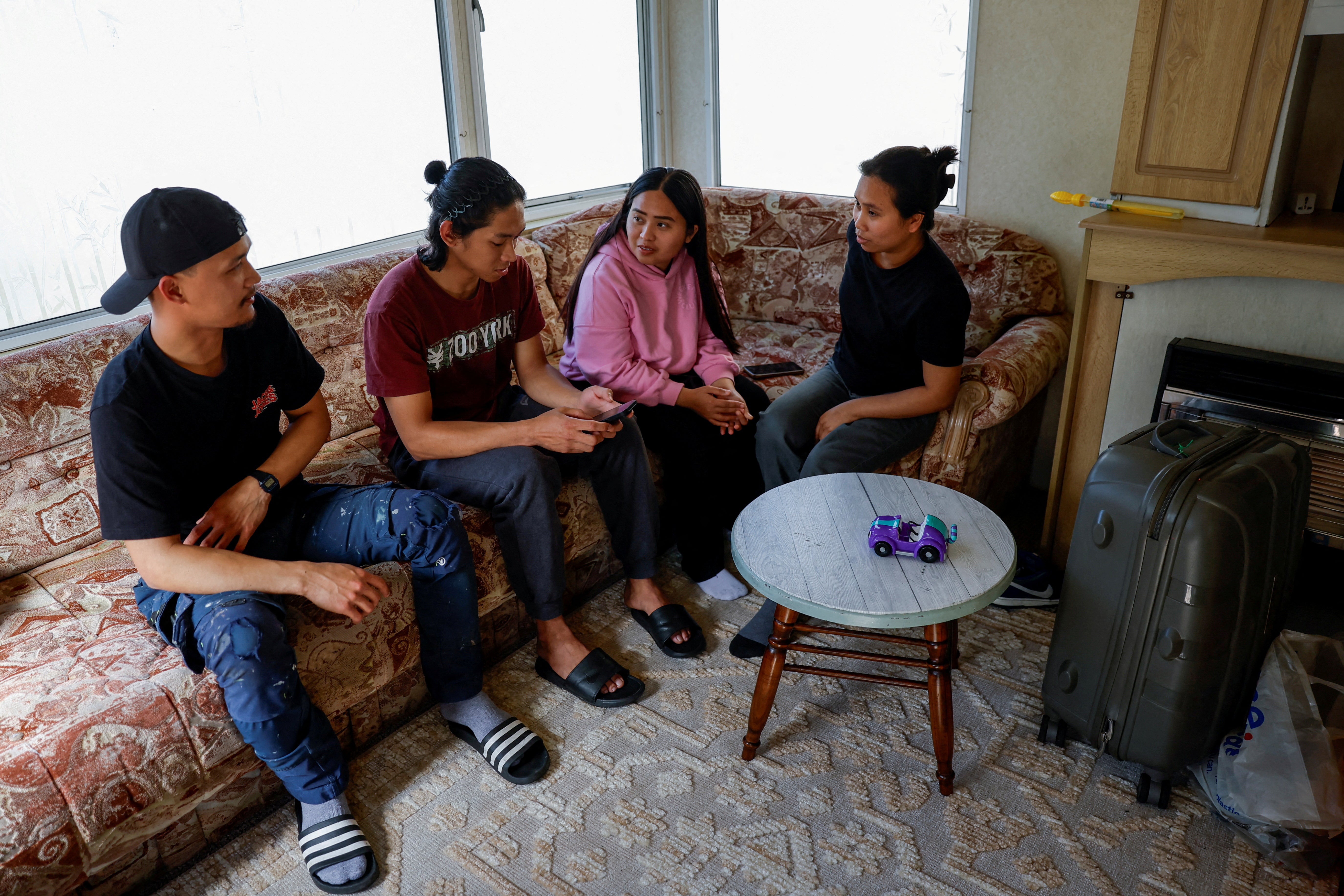 Michael Sancio, 27, and his family are among those who have fled their homes