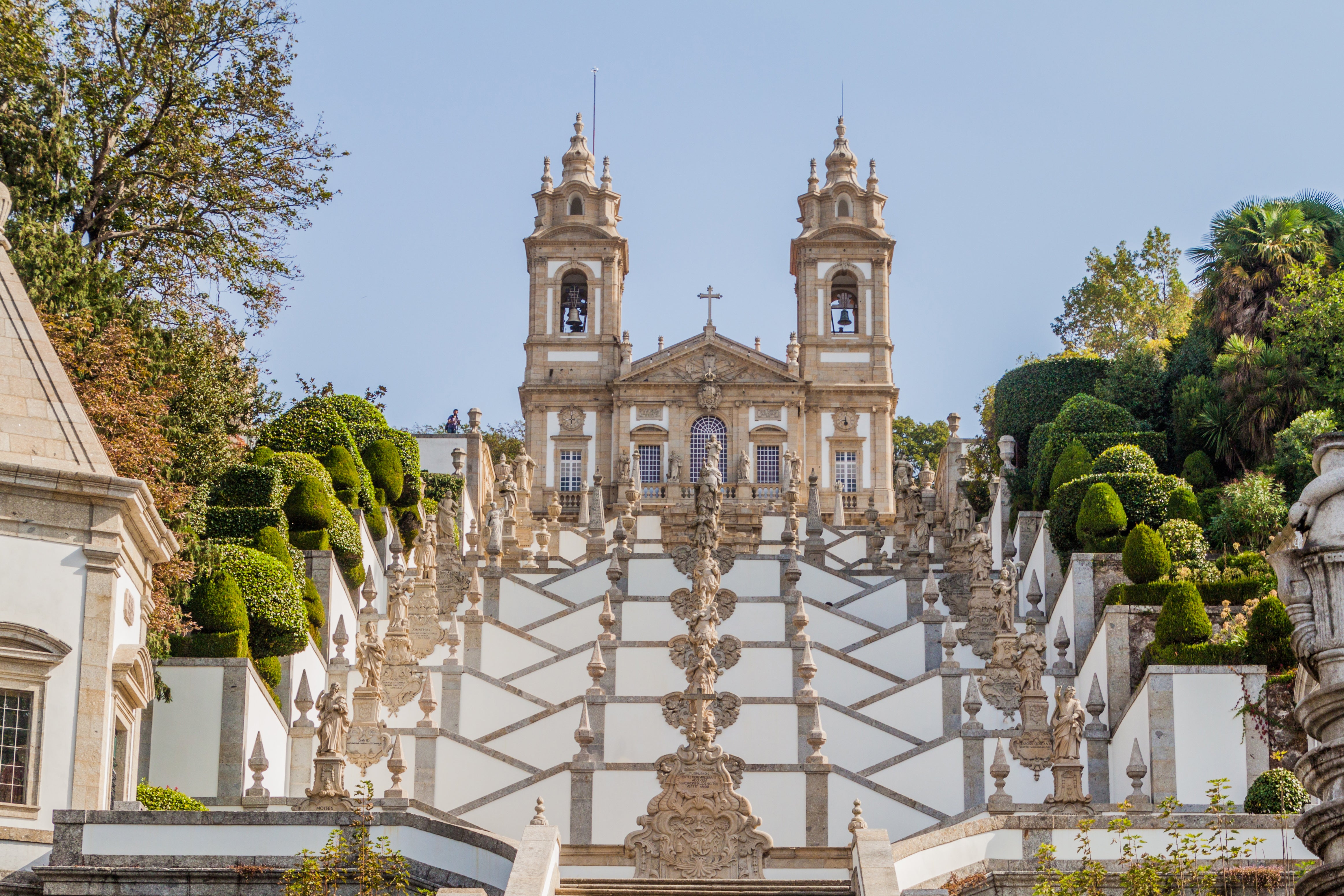 Bom Jesus do Monte sanctuary overlooks the city of Braga and is a site of Christian pilgrimage