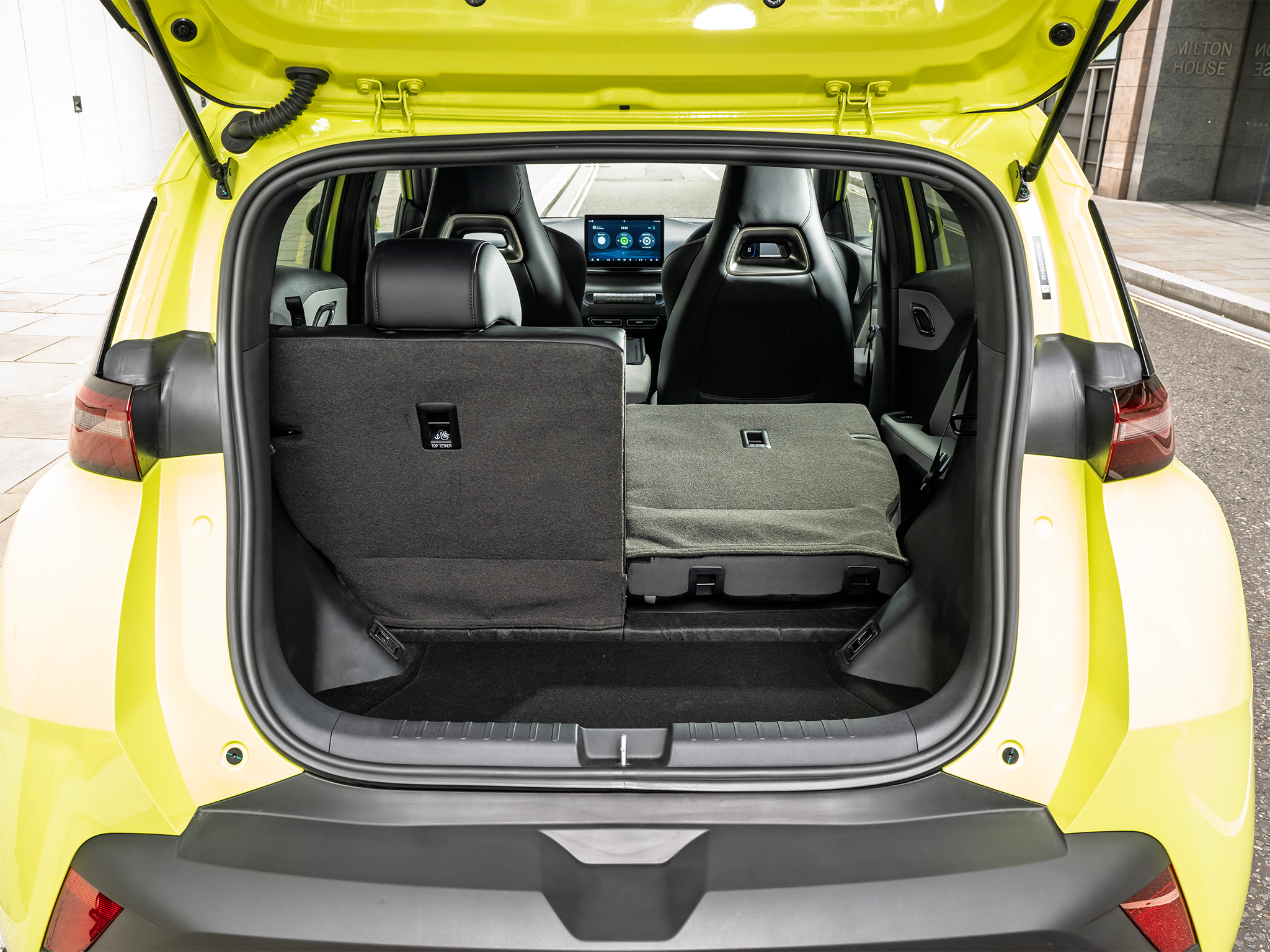 The rear hatch opens wide for easy access to 308 litres of storage