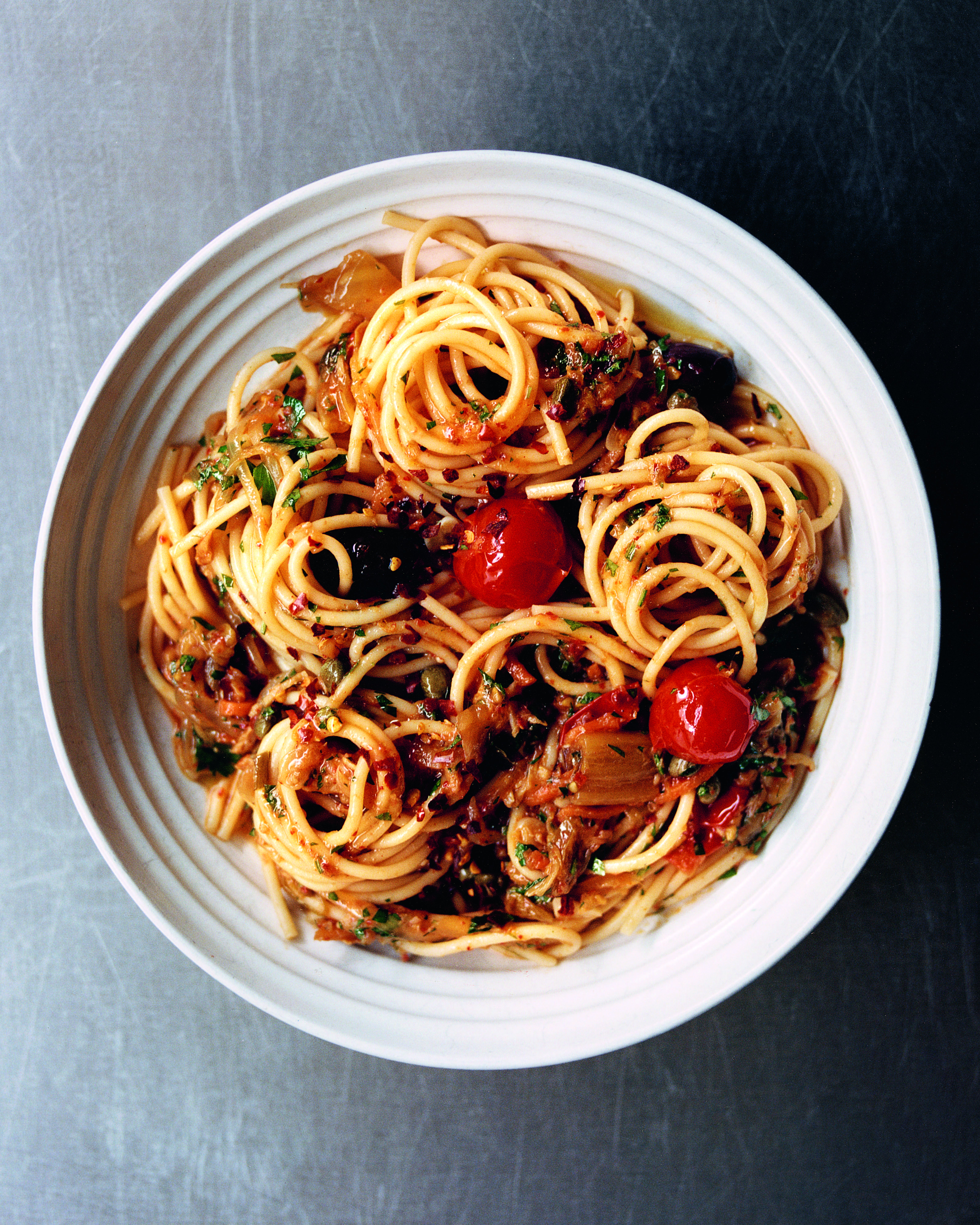 When classic Italian and Korean staples collide: a briny, spicy kimchi pasta that hits every tastebud