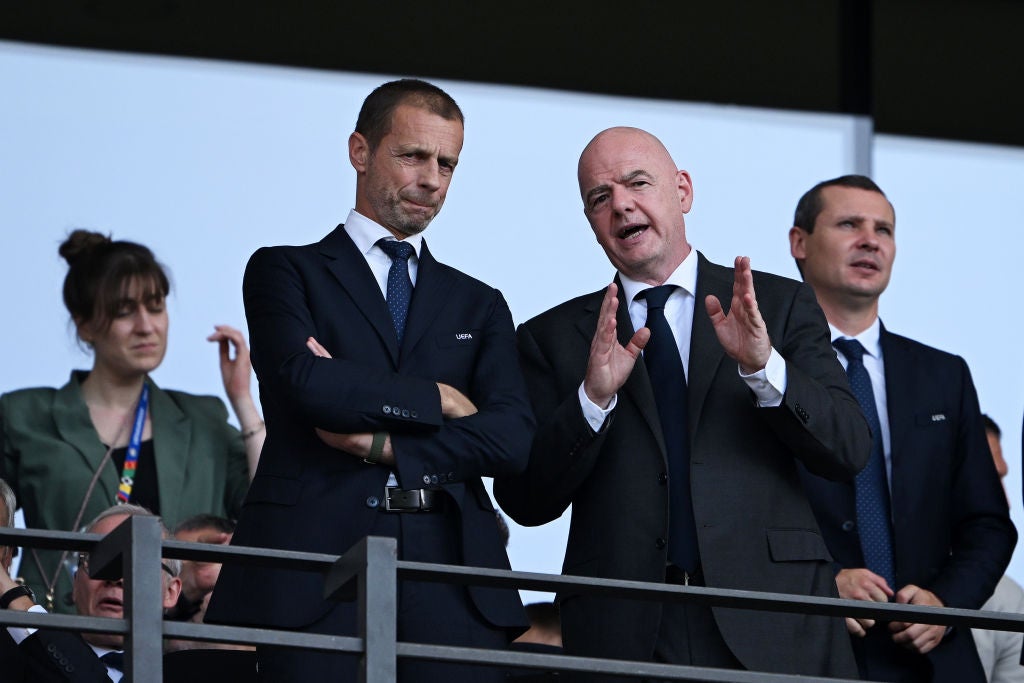 Uefa were angered by Infantino’s late arrival to the Fifa Congress, having been in the Middle East with Trump