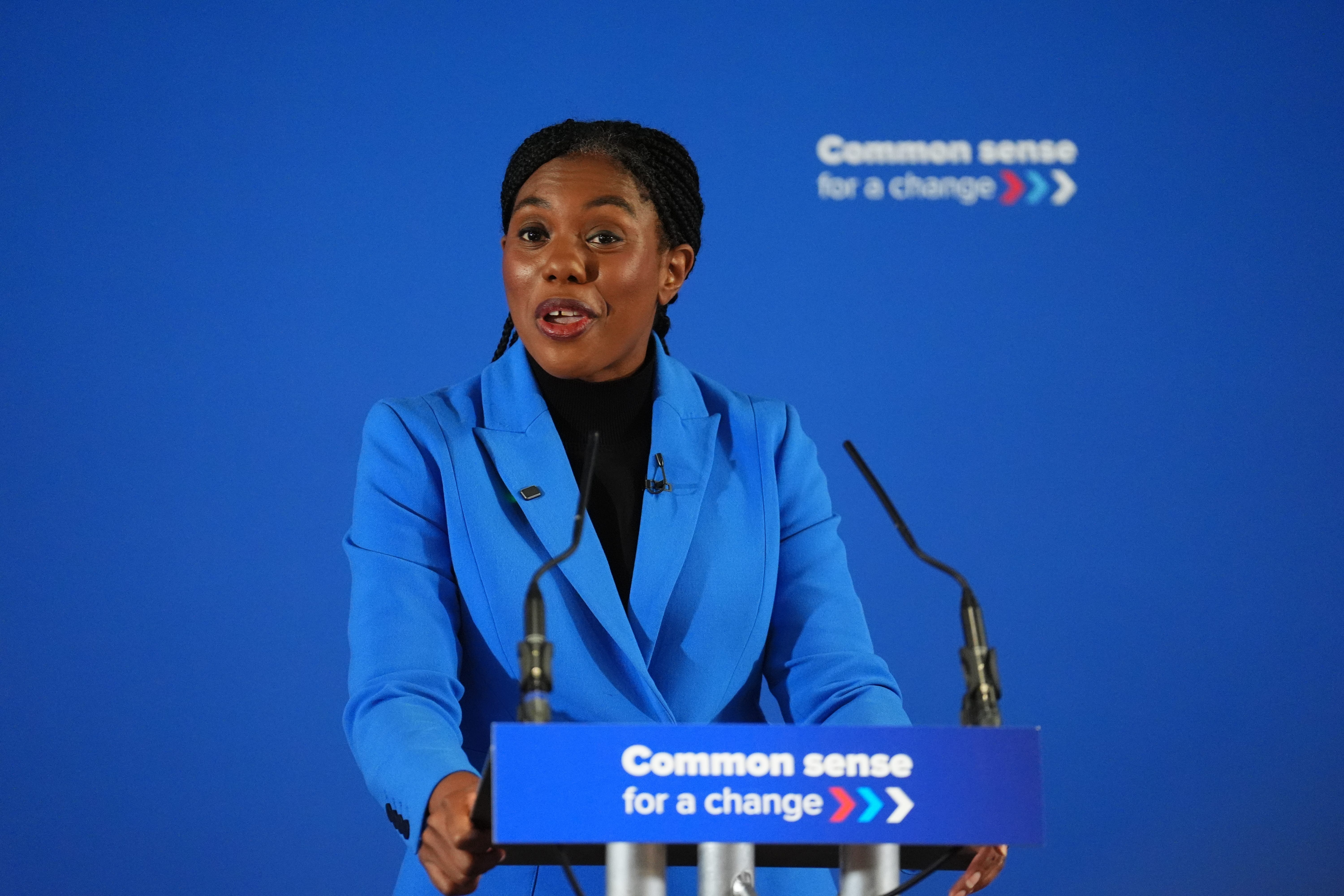 Conservative Party leader Kemi Badenoch addressed the Scottish Tory conference in Edinburgh on Friday (Andrew Milligan/PA)