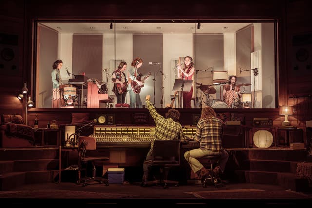 <p>Pitch perfect: David Adjmi’s hit musical focuses on a fictional British-American rock band in a Californian recording studio</p>