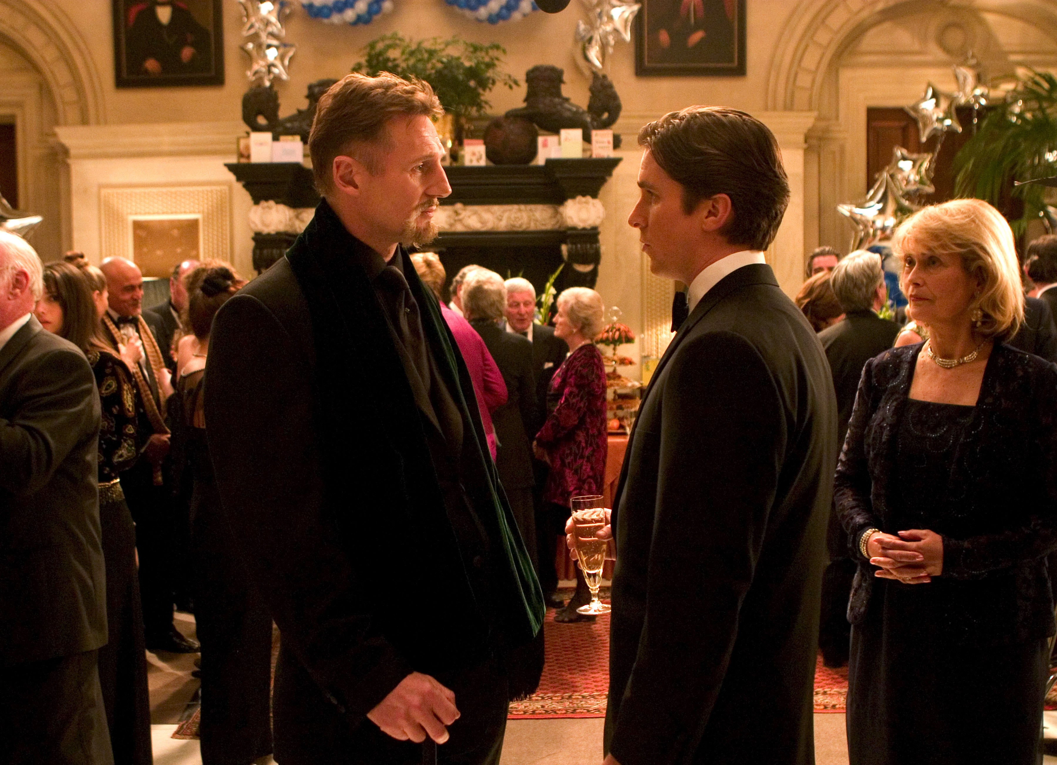 Nasty Neeson: Liam Neeson (left) plays the villainous Ra’s al Ghul