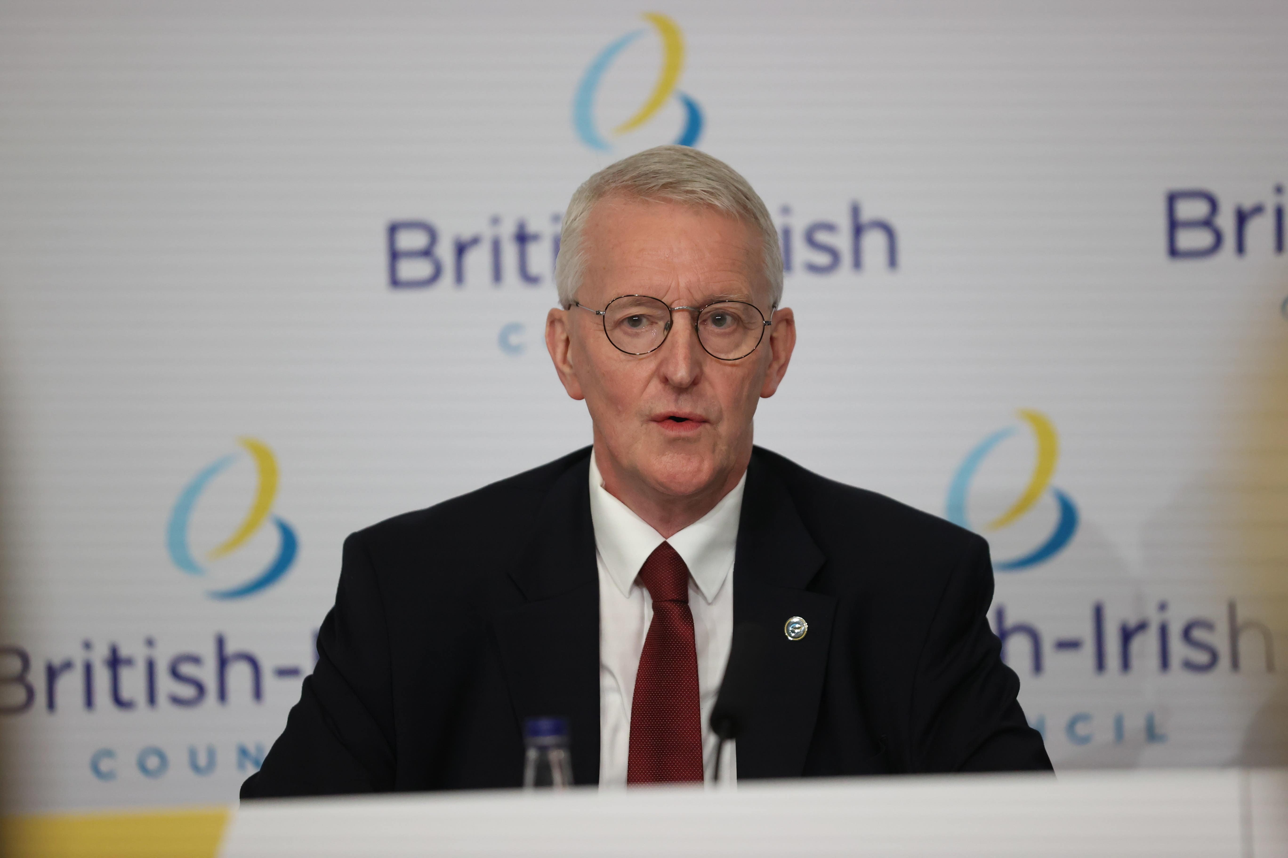 Northern Ireland Secretary of State Hilary Benn during the British-Irish Council (BIC) summit at the Slieve Donard resort in Co Down (Liam McBurney/PA)