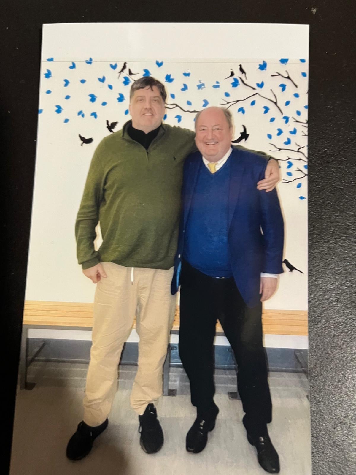 Lord Nicholas Monson (right) visited Jason Moore in prison