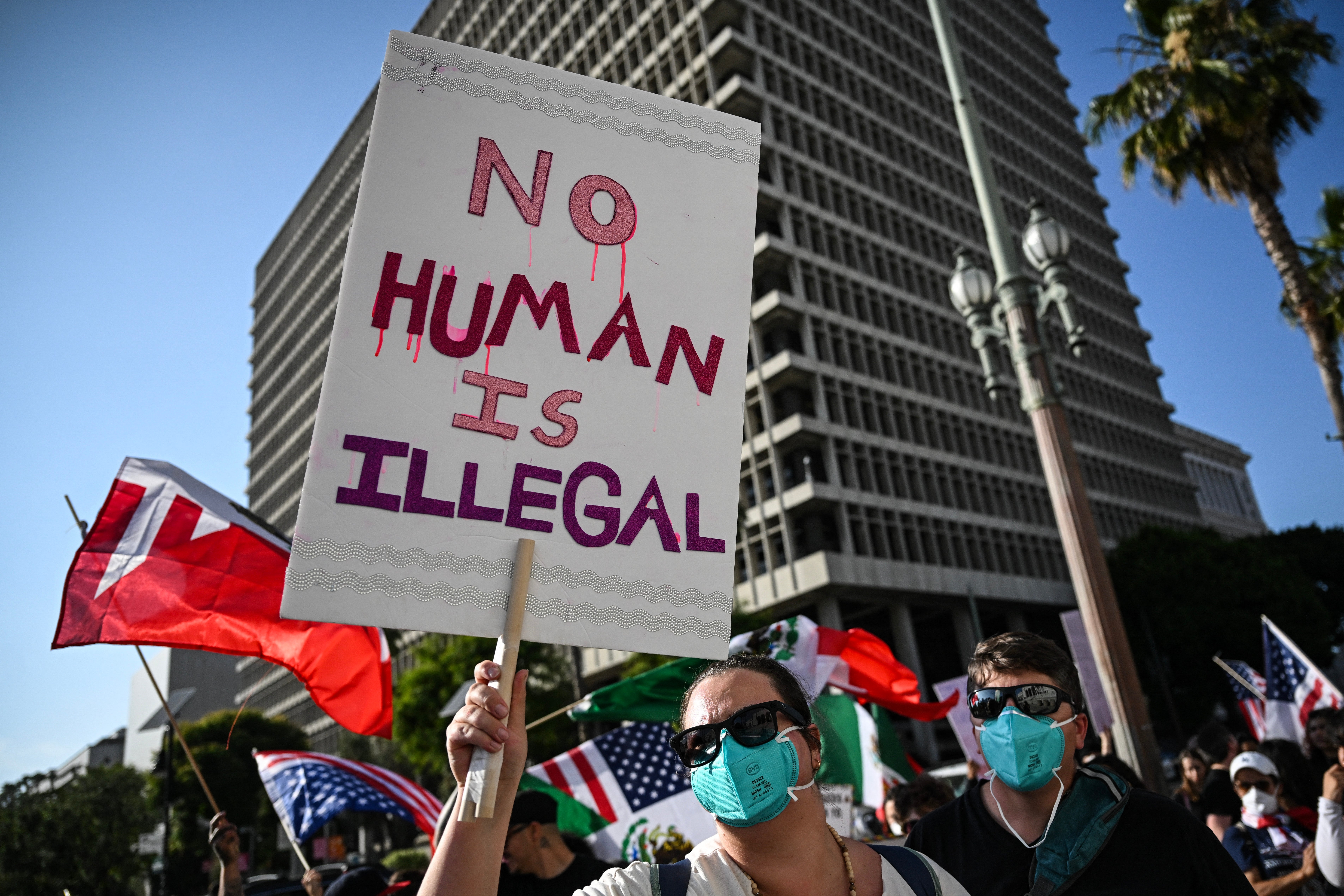 ICE protests descend into mashup of left-wing rally cries as Gaza and police brutality chants drown out immigration