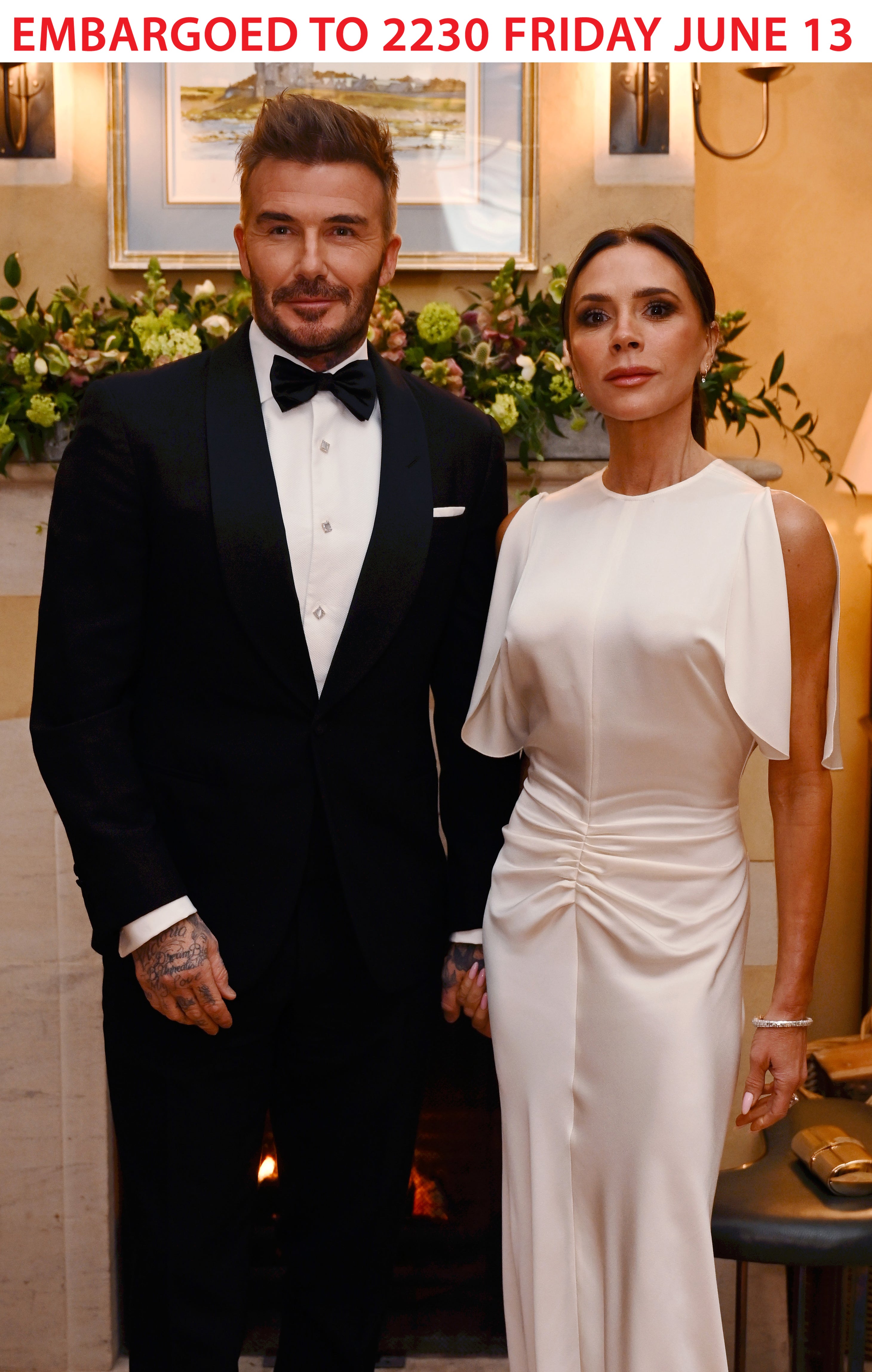 David a Victoria Beckham na Gloucestershire Estate King Charles III