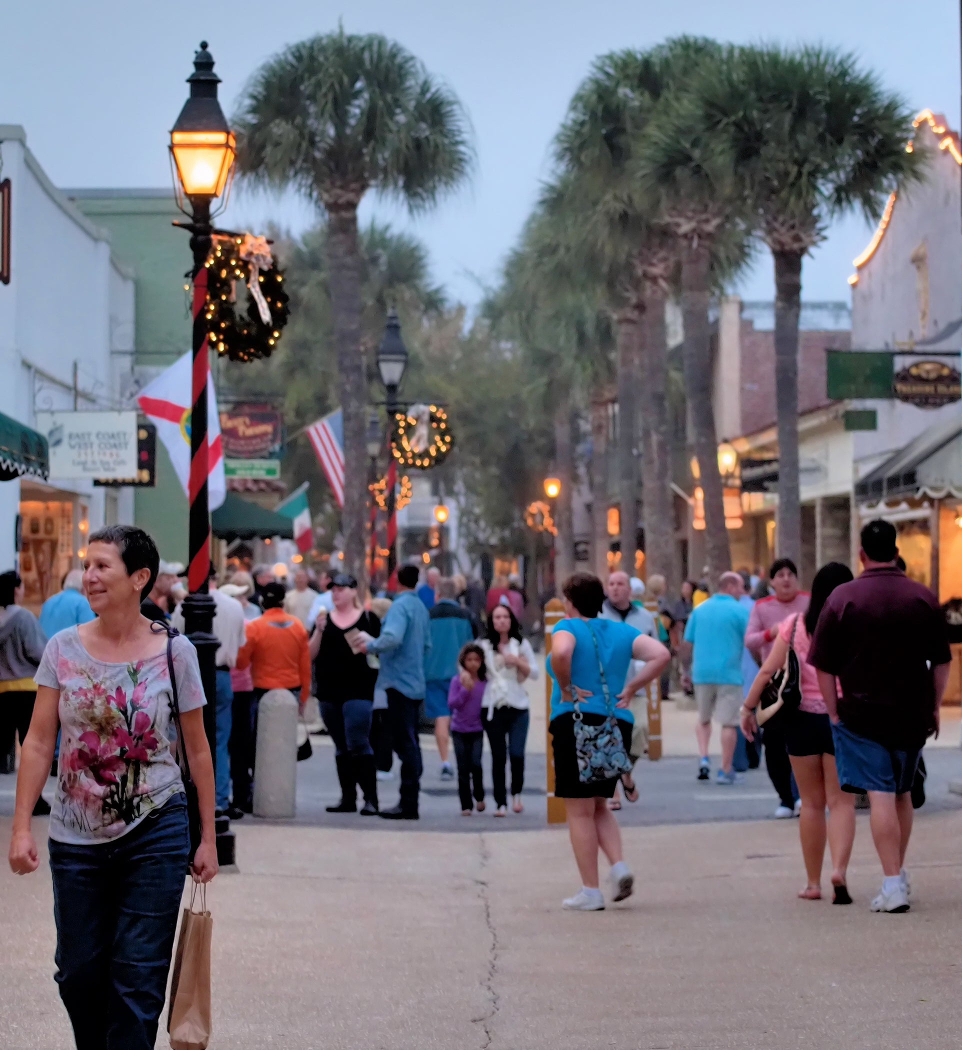 St. Augustine is America's oldest city and has more than 144 blocks of walkable history. Above is St George St