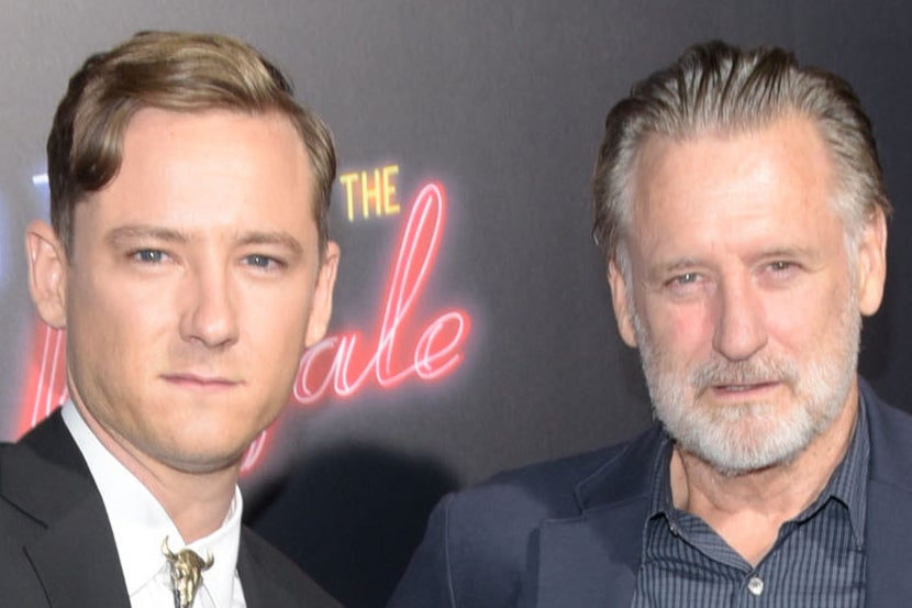 Lewis Pullman with his father, Bill Pullman, at the premiere of 'Bad Time at the El Royale' in Hollywood in 2018