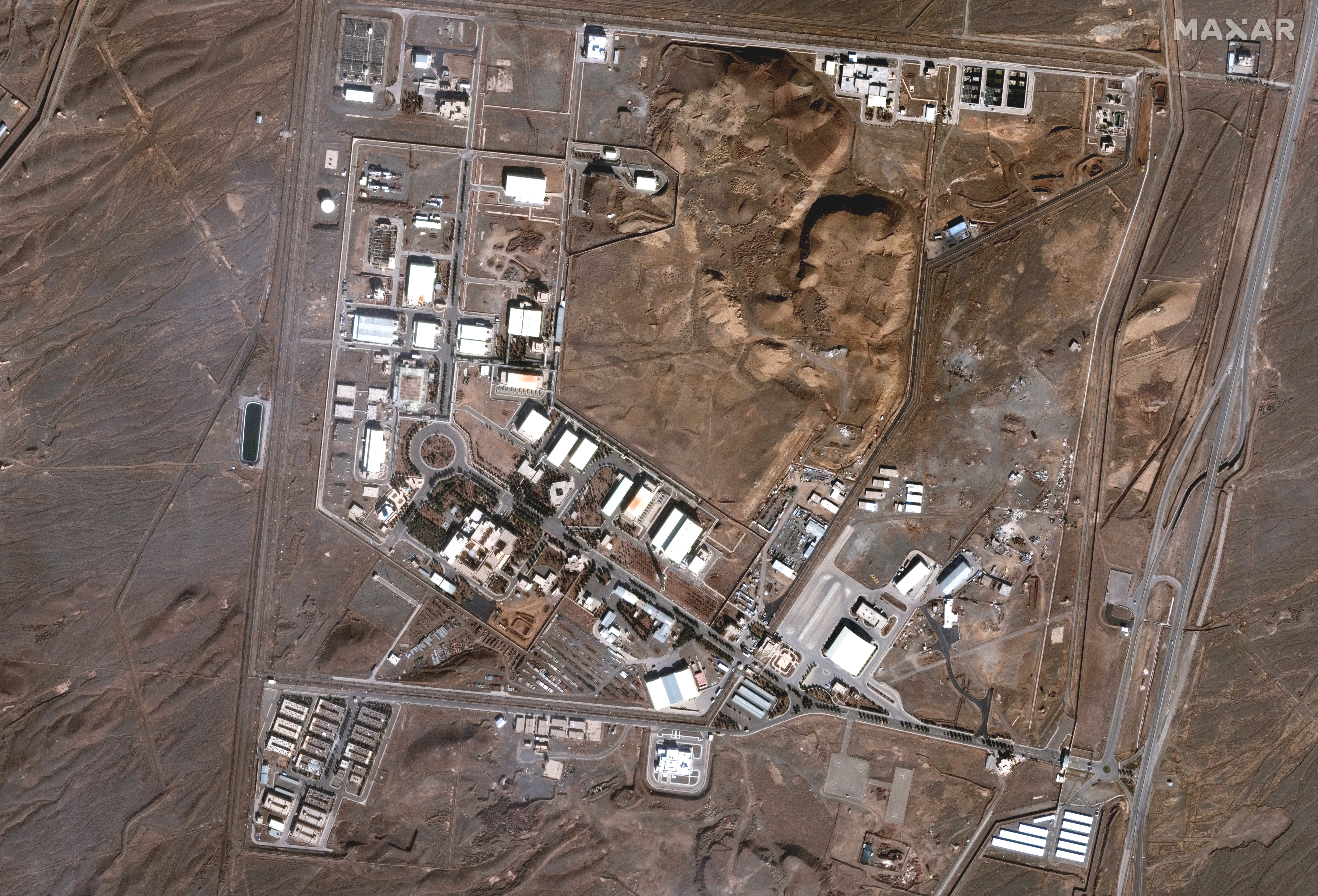 A satellite image shows Iran's Natanz nuclear facility, south of the capital Tehran