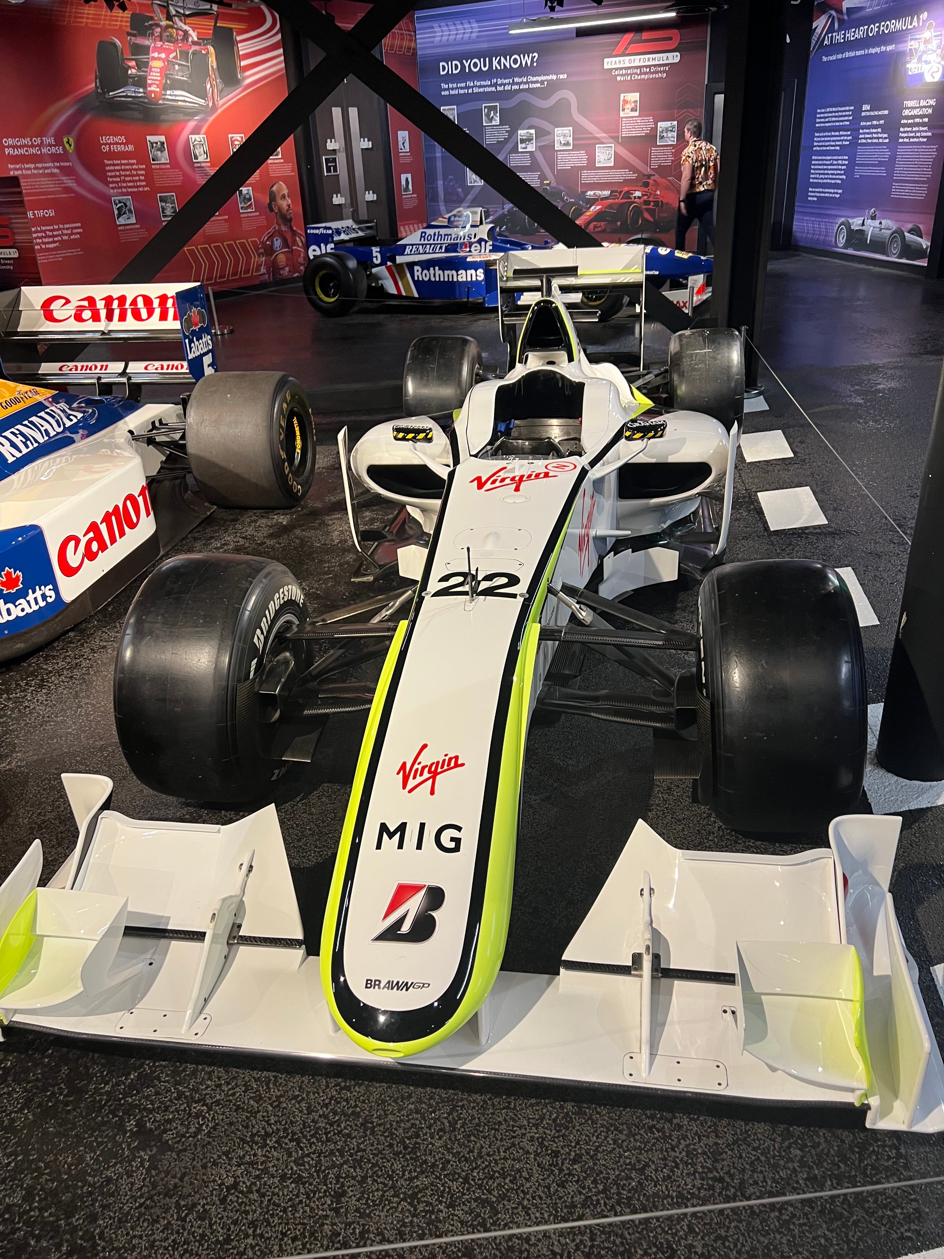 Jenson Button's 2009 F1 championship-winning Brawn GP car at Silverstone Museum